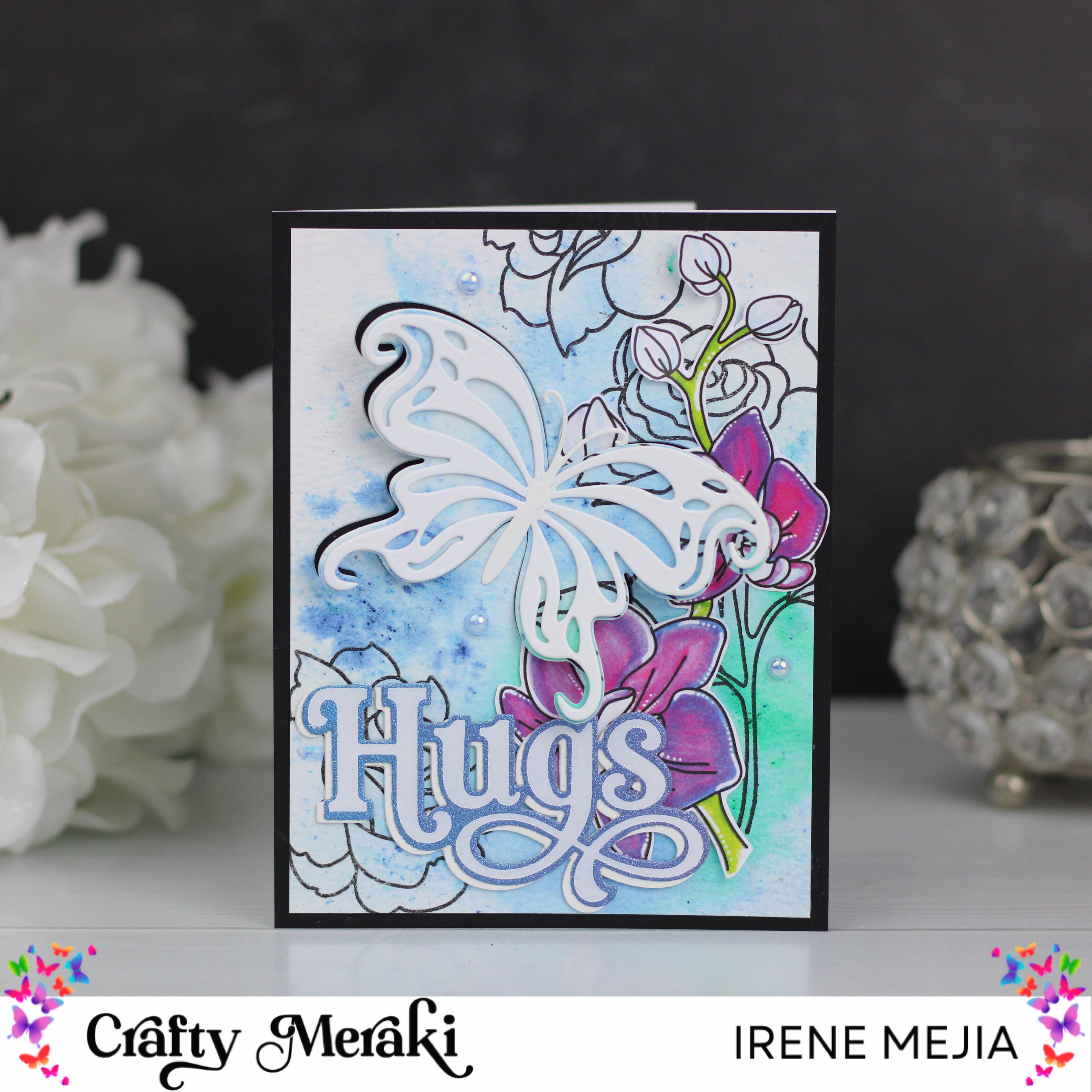 Mixed Media Floral card by Irene