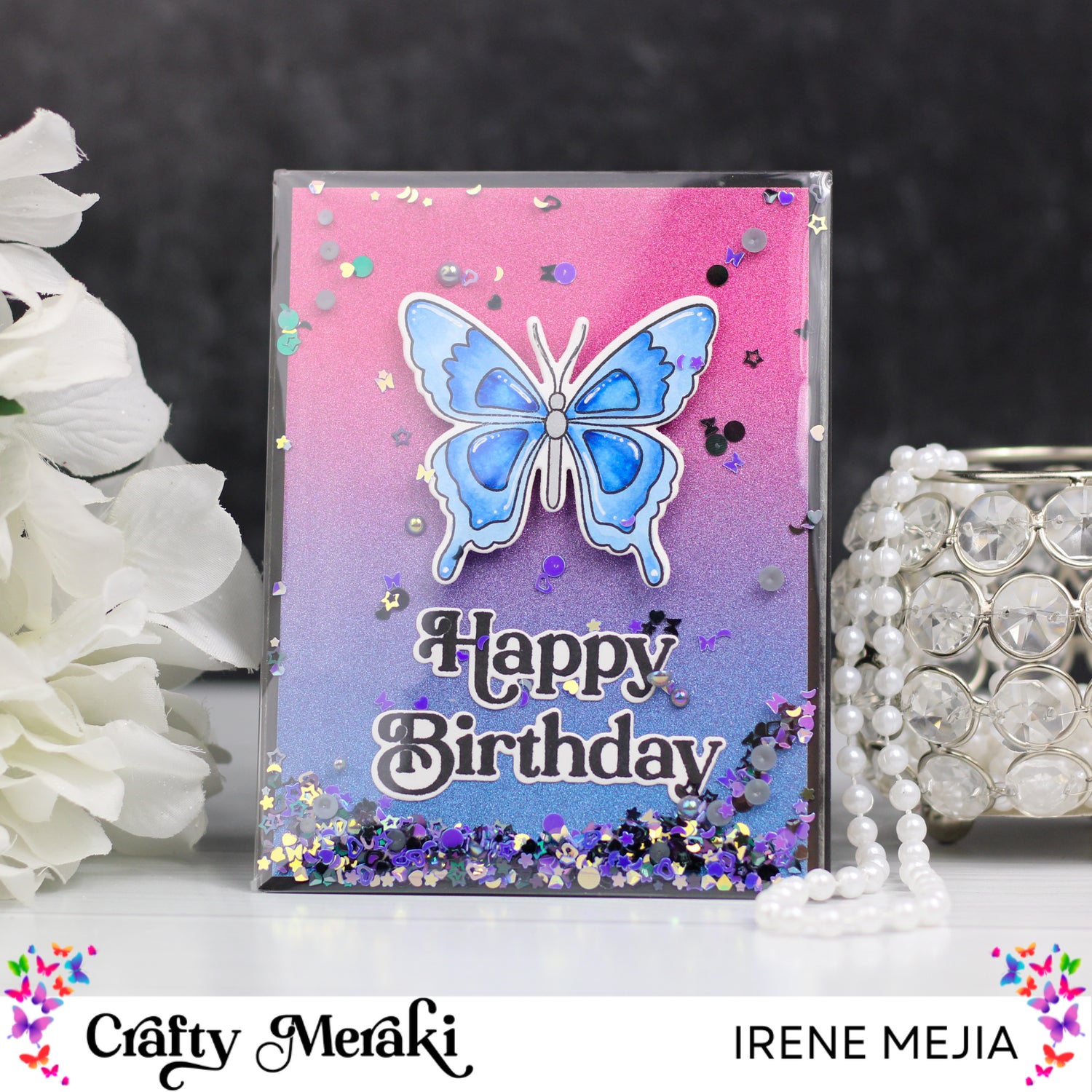 Happy Birthday Glitter Shaker Card