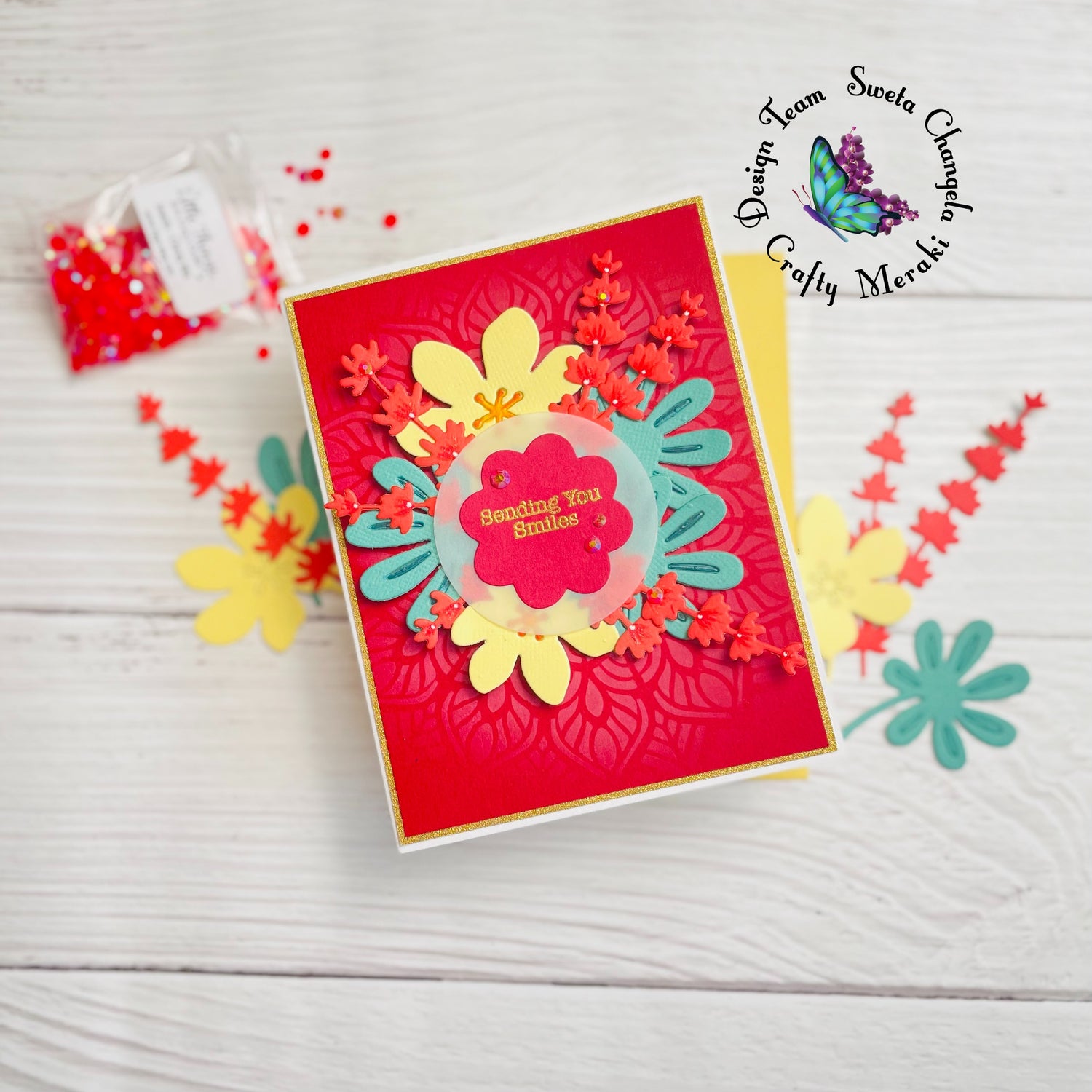 Floral Spinner Card by Sweta