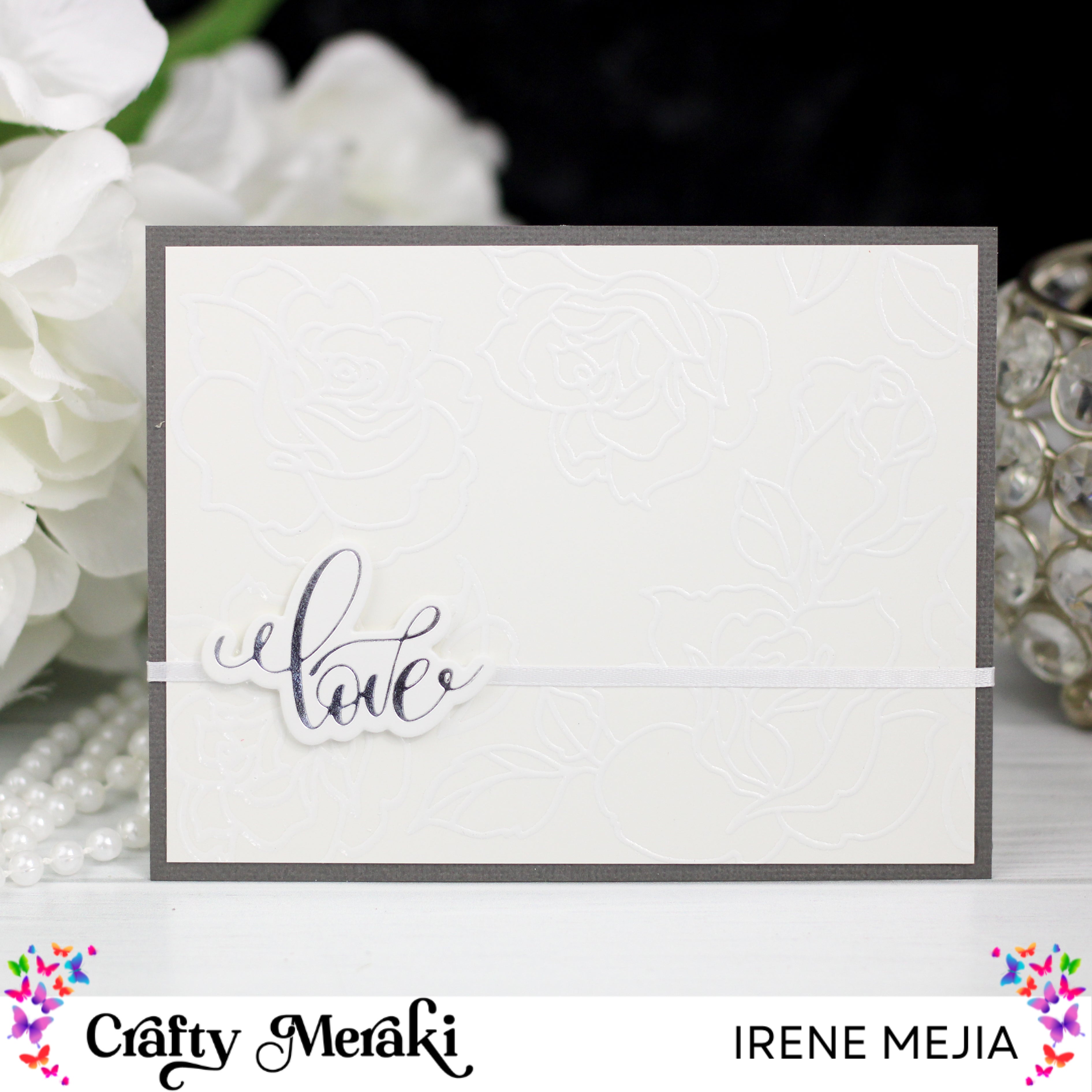 Triple Embossed Wedding Card by Irene