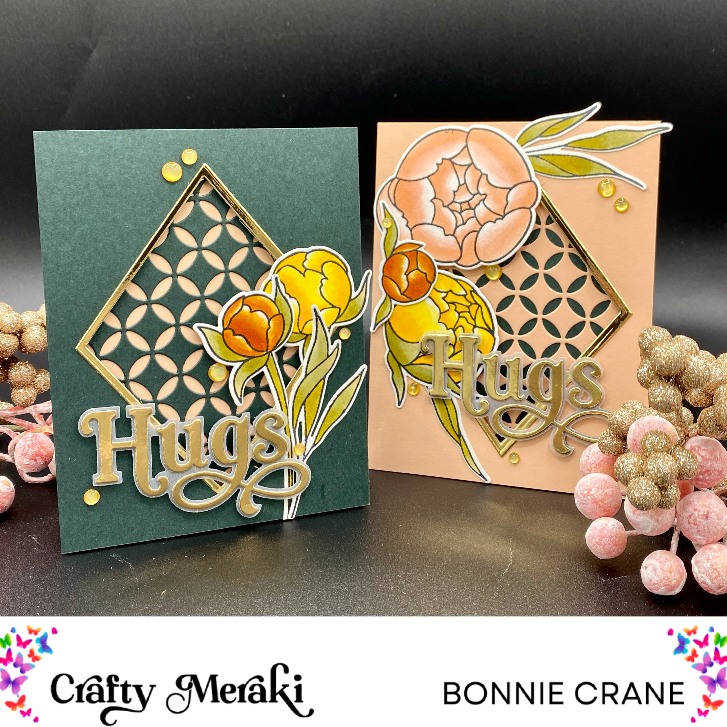 Coordinated Colour Schemes to create Two Quick & Easy Cards featuring Peony Parade