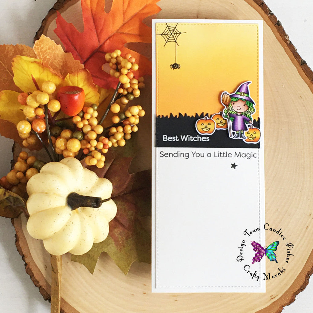 Clean and simple fall themed slimline card