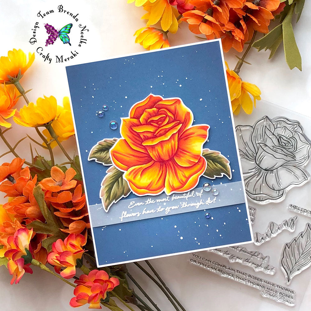 Gorgeous Fall inspired card using Darling Rose
