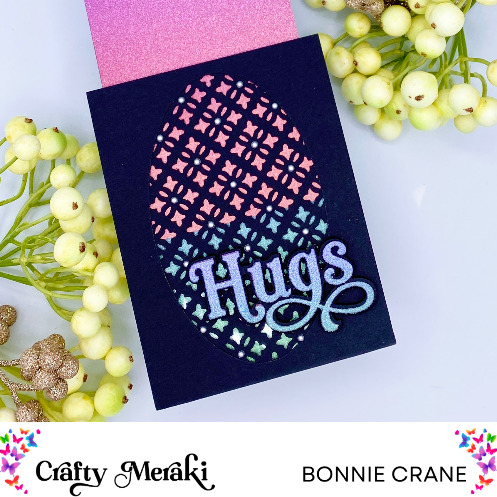 Colour Changing Card featuring Ombre Rainbow Glitter Paper