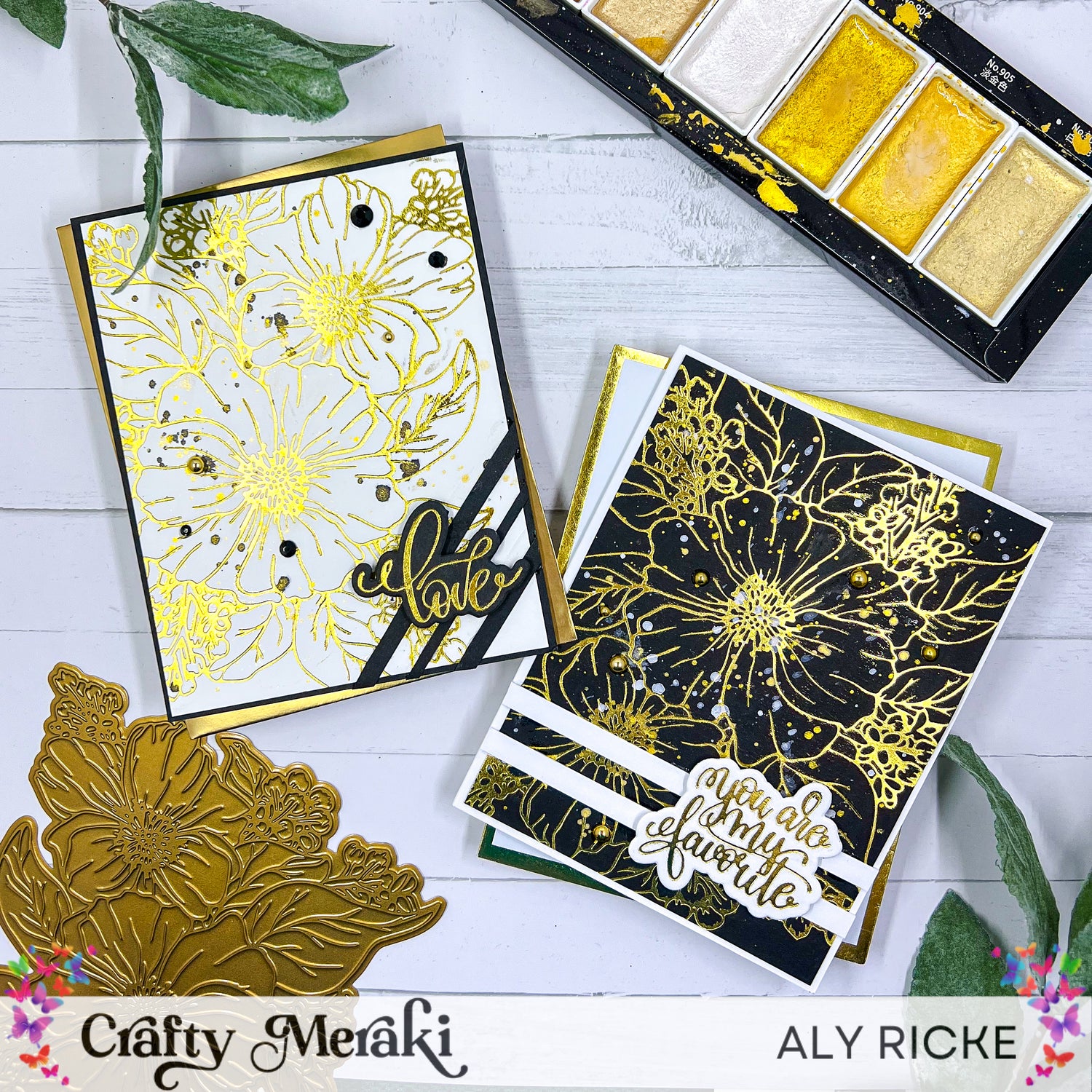 Gold and Black Hot Foil Plate Fun!