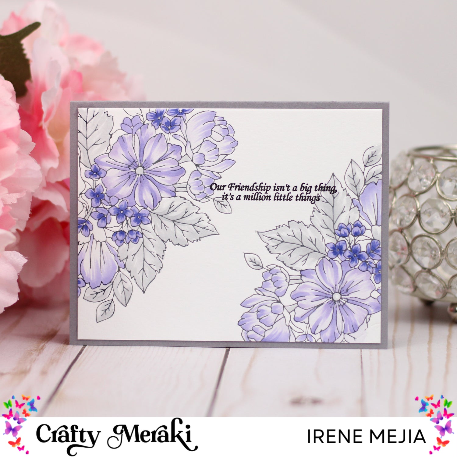 Pretty in Lavender Friendship Floral Card