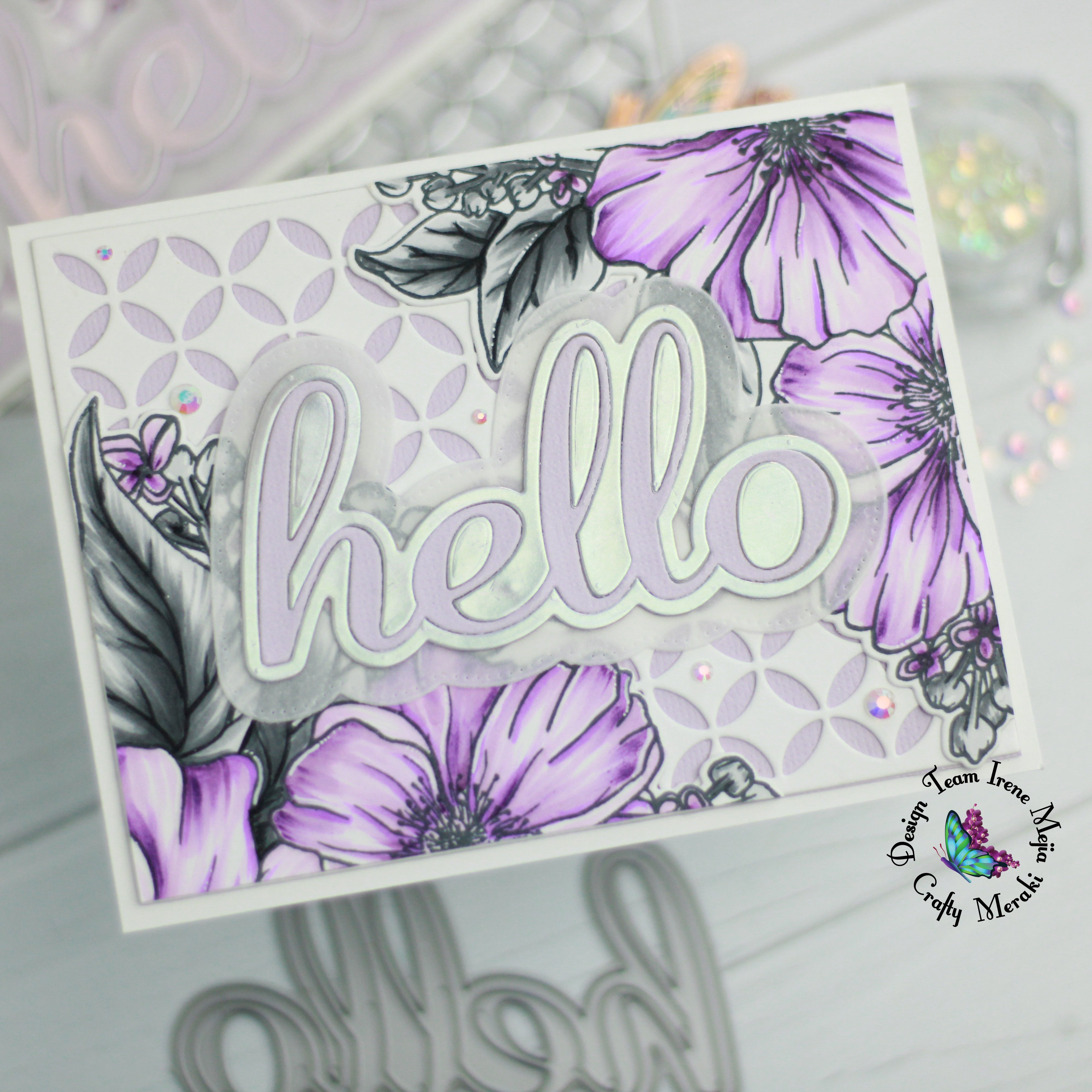 Hello Floral Card by Irene