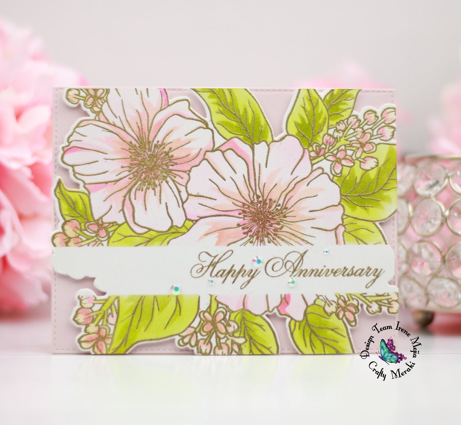 Floral Anniversary Card by Irene