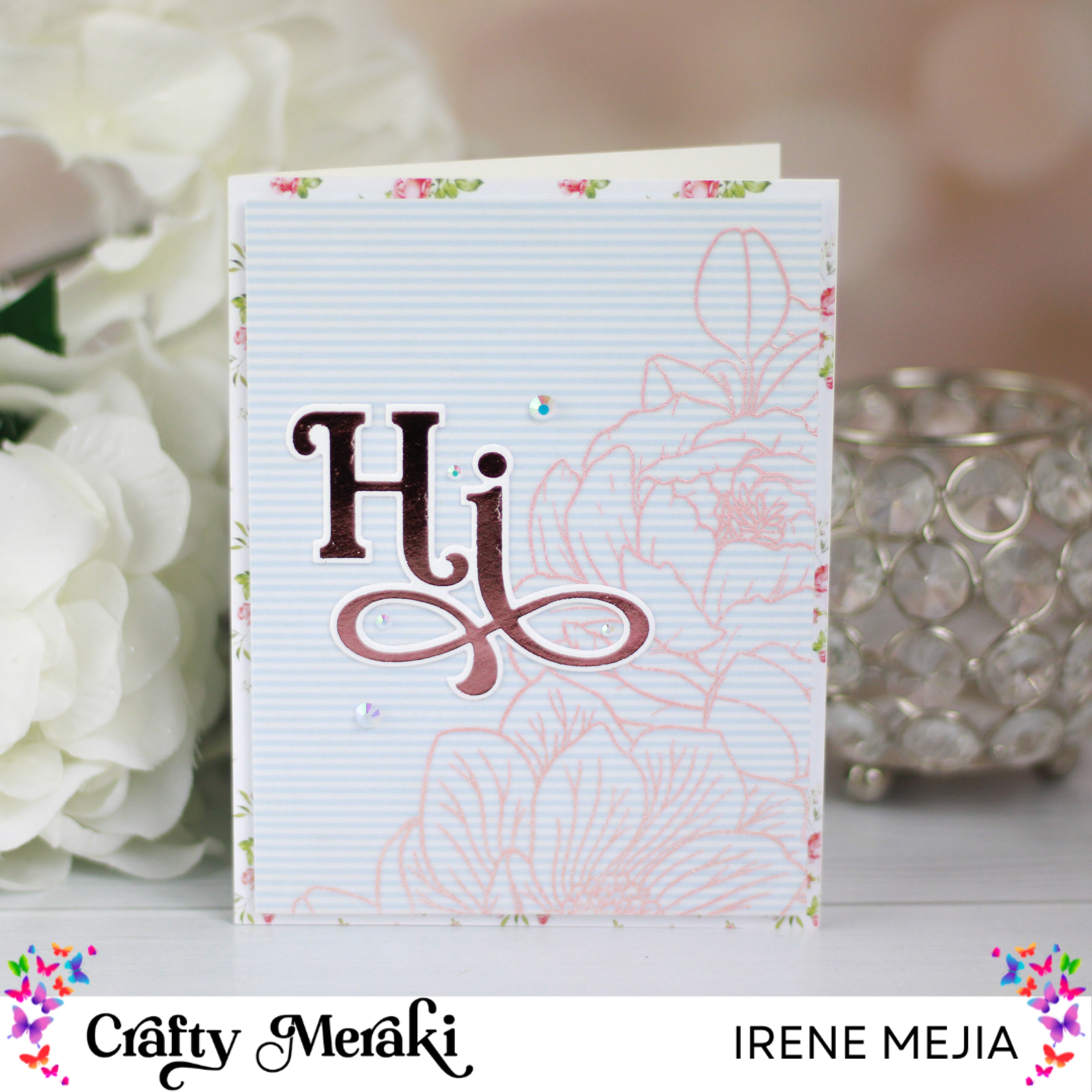 Soft Floral on Vellum and Pattern Paper Card