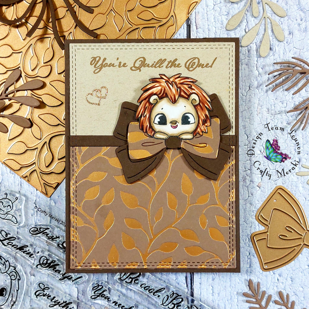 Cute colored fall CAS design with a foiling touch