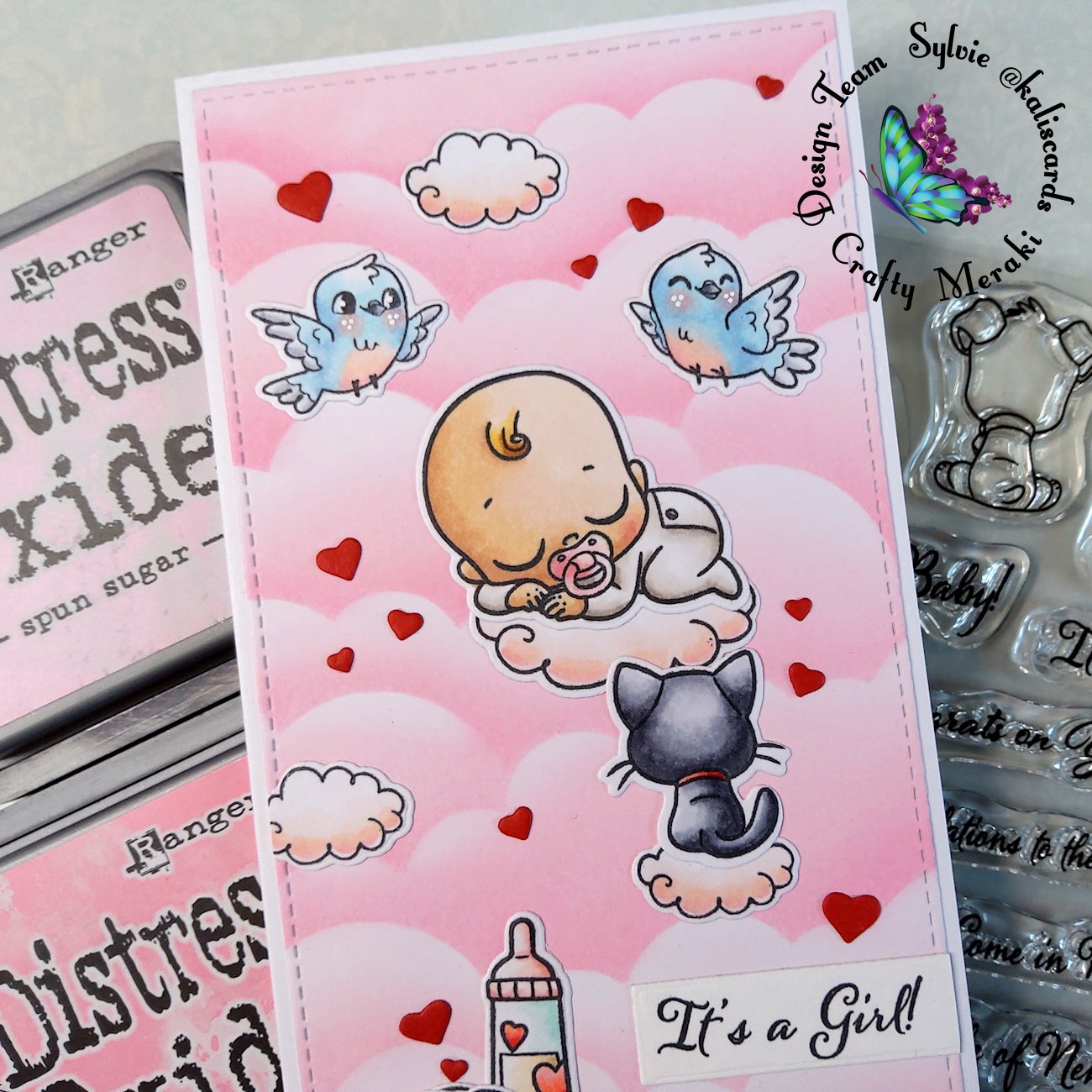 It's a Girl by Sylvie @kaliscards