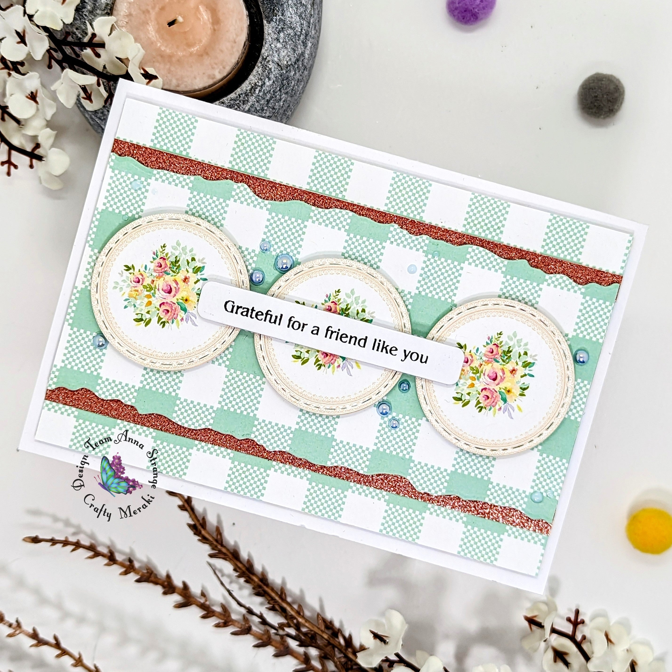 Cardmaking with pattern paper by Anna
