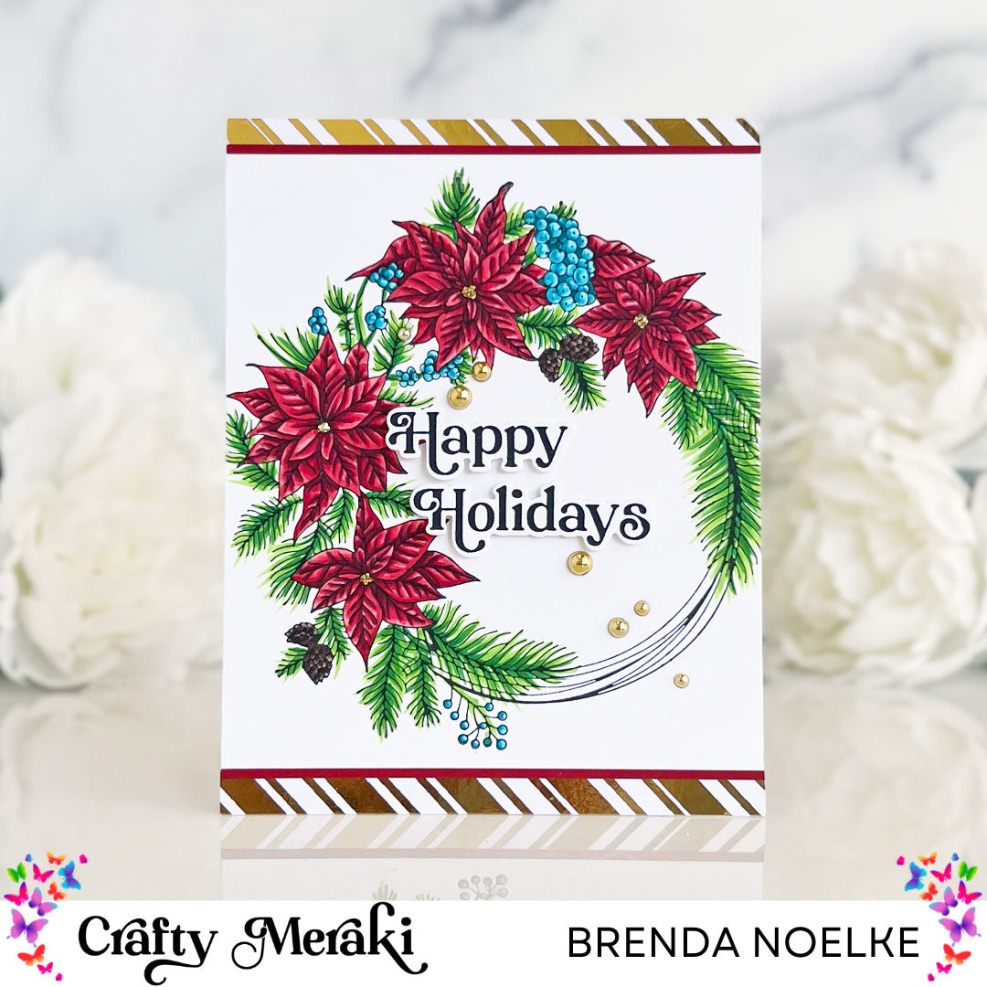 Happy Holidays - Stella Wreath Press-Tacular Plate