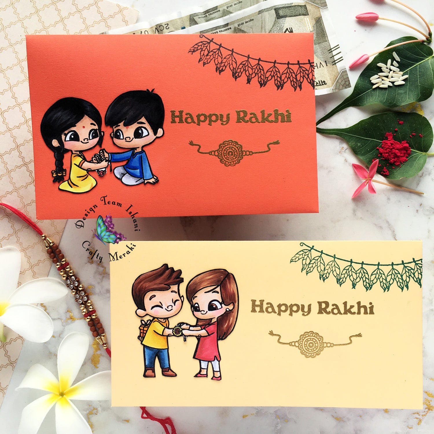 Happy Rakhi - DIY cash envelopes by Ishani