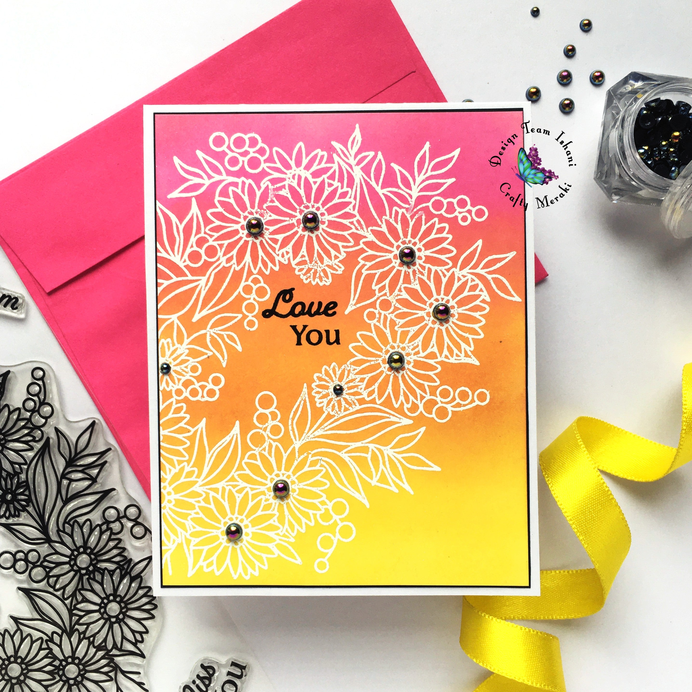 Quick and Simple Floral Card by Ishani