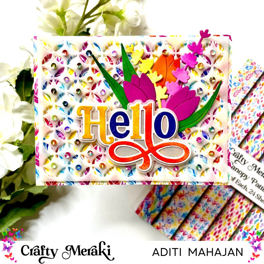 Rainbow Spring Card | Alleviate your cards with Speciality Papers