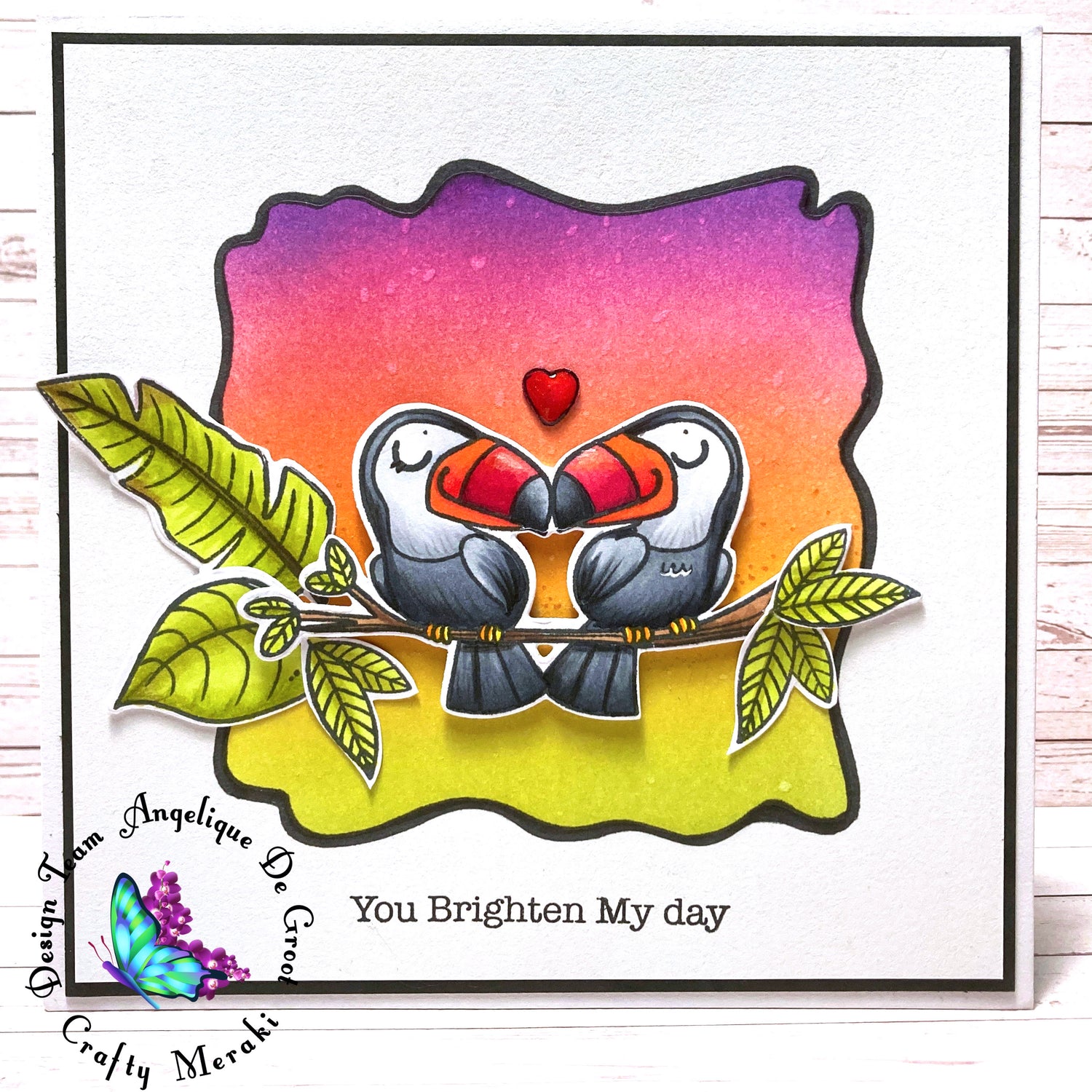 Tropical Valentine's card by Angelique