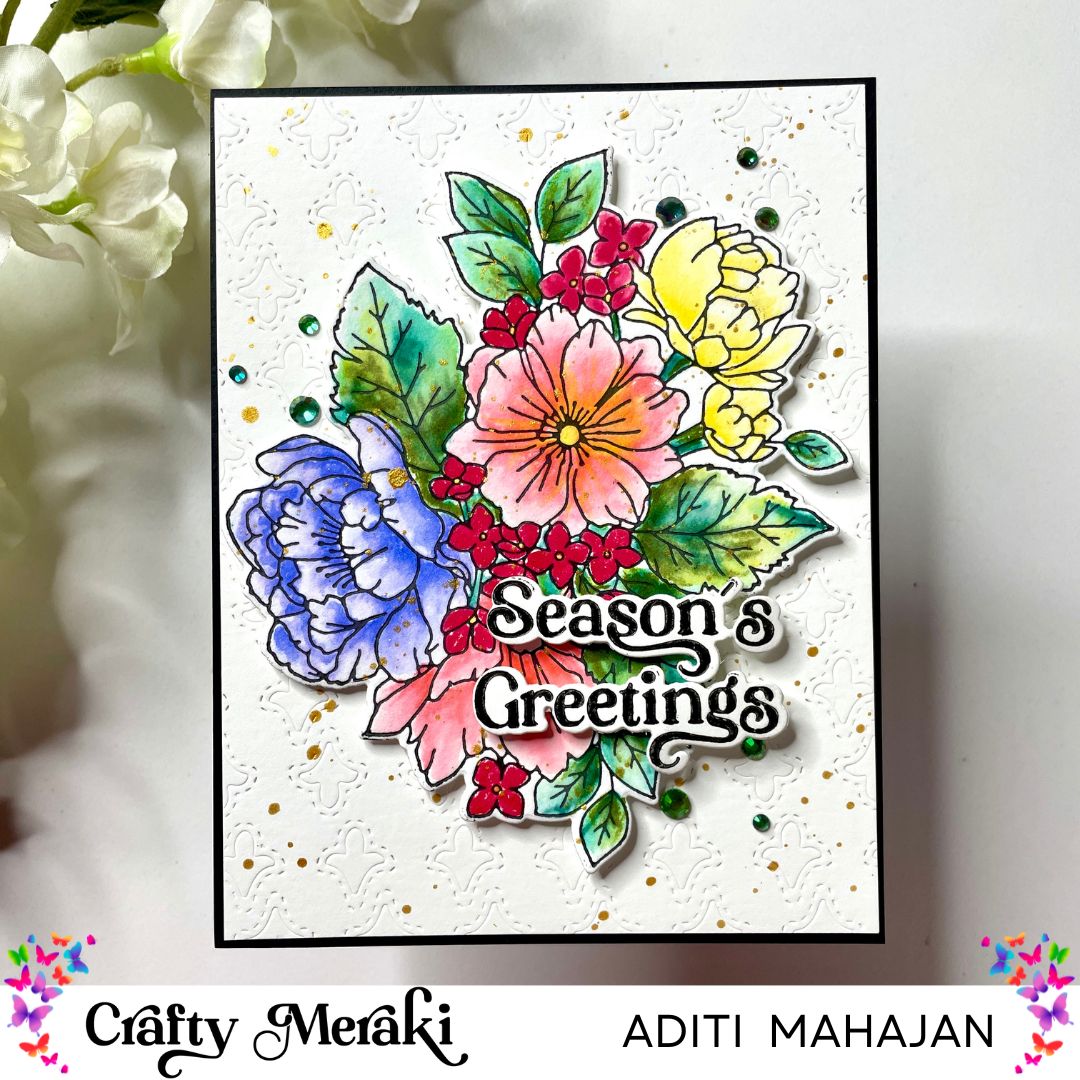 Crafty Meraki Gilded Holiday Expressions Press-Tacular Plate