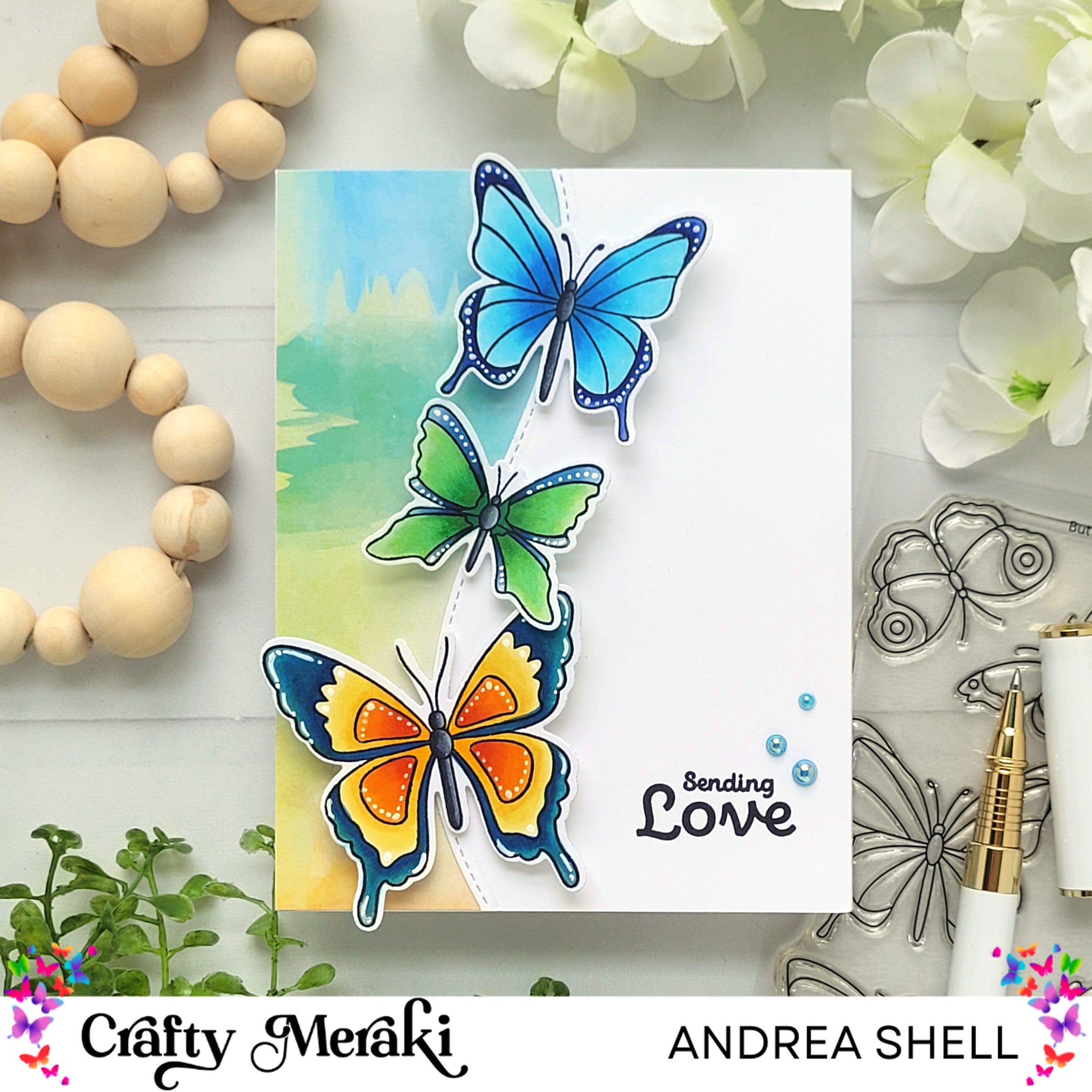 Crafty Meraki Butterfly Bliss Stamp Set