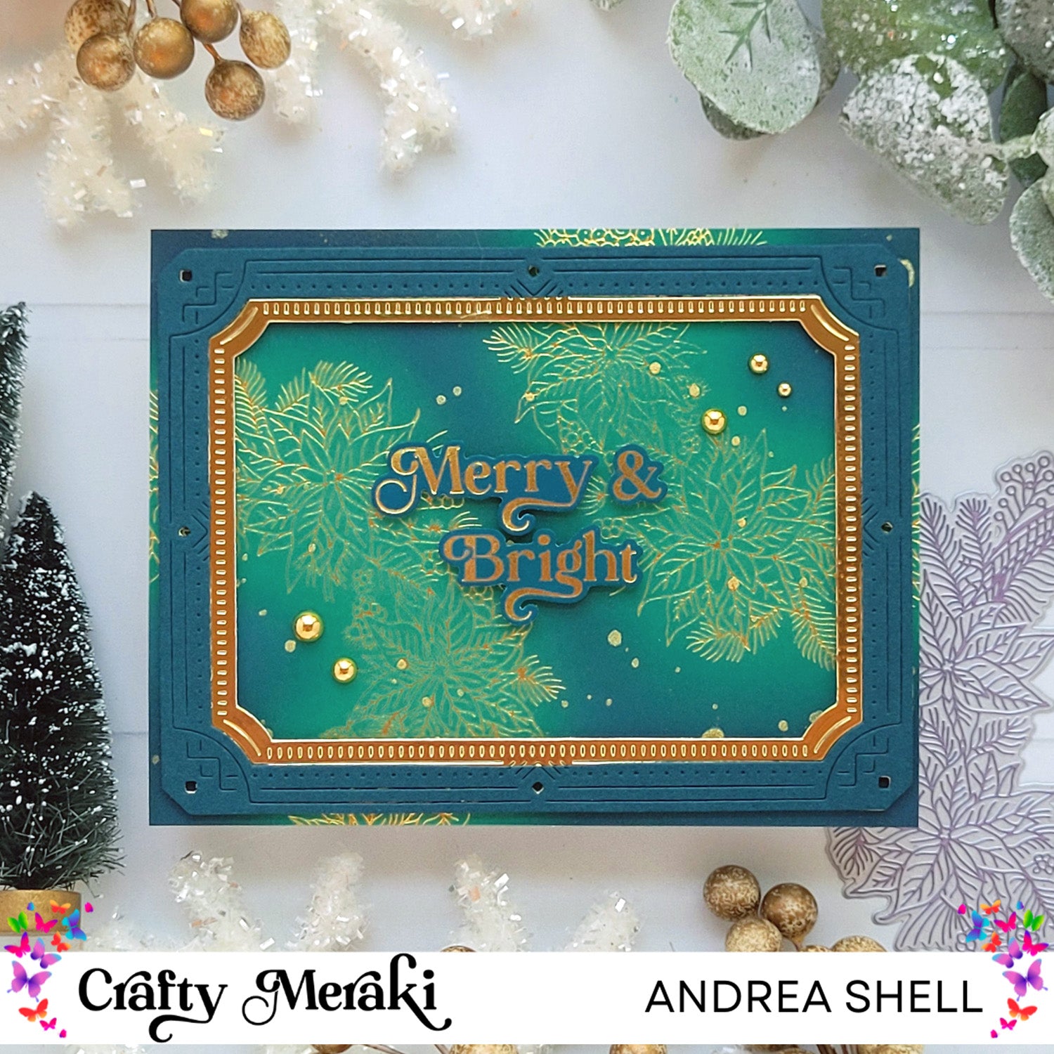 Crafty Meraki Gilded Holiday Expressions Press-Tacular Plate