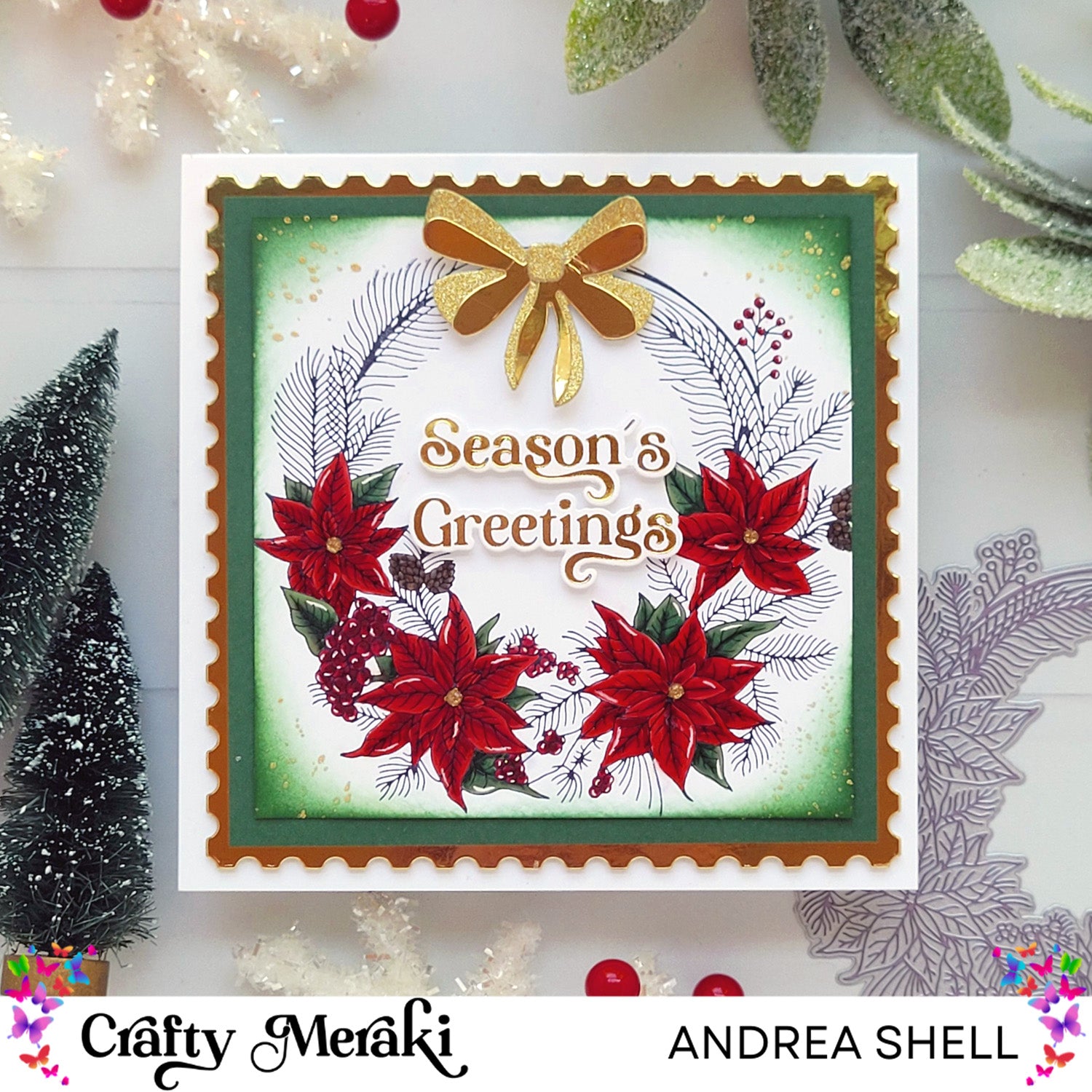 Crafty Meraki Gilded Holiday Expressions Press-Tacular Plate