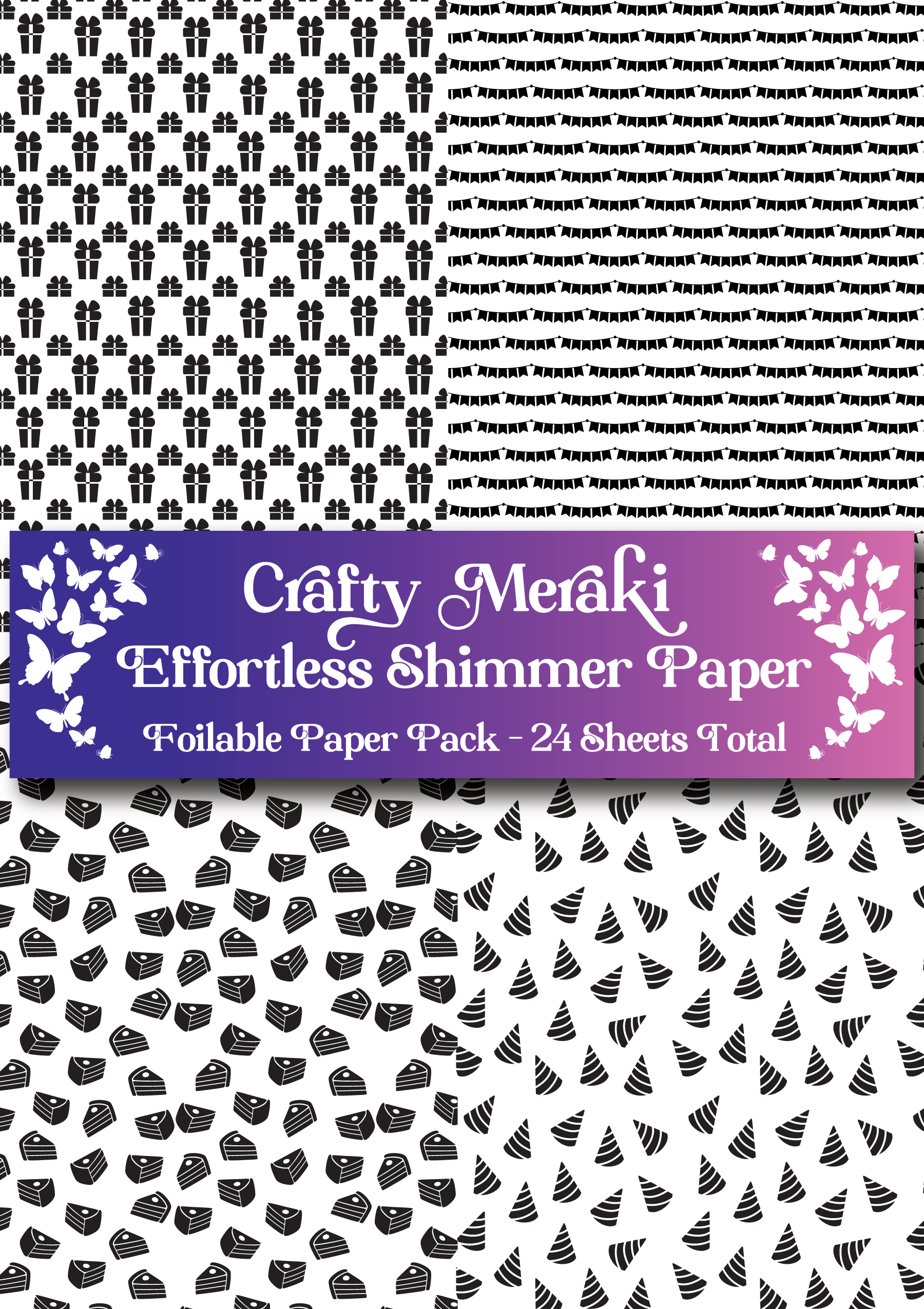 Crafty Meraki Effortless Shimmer Paper - Birthday Party ESP