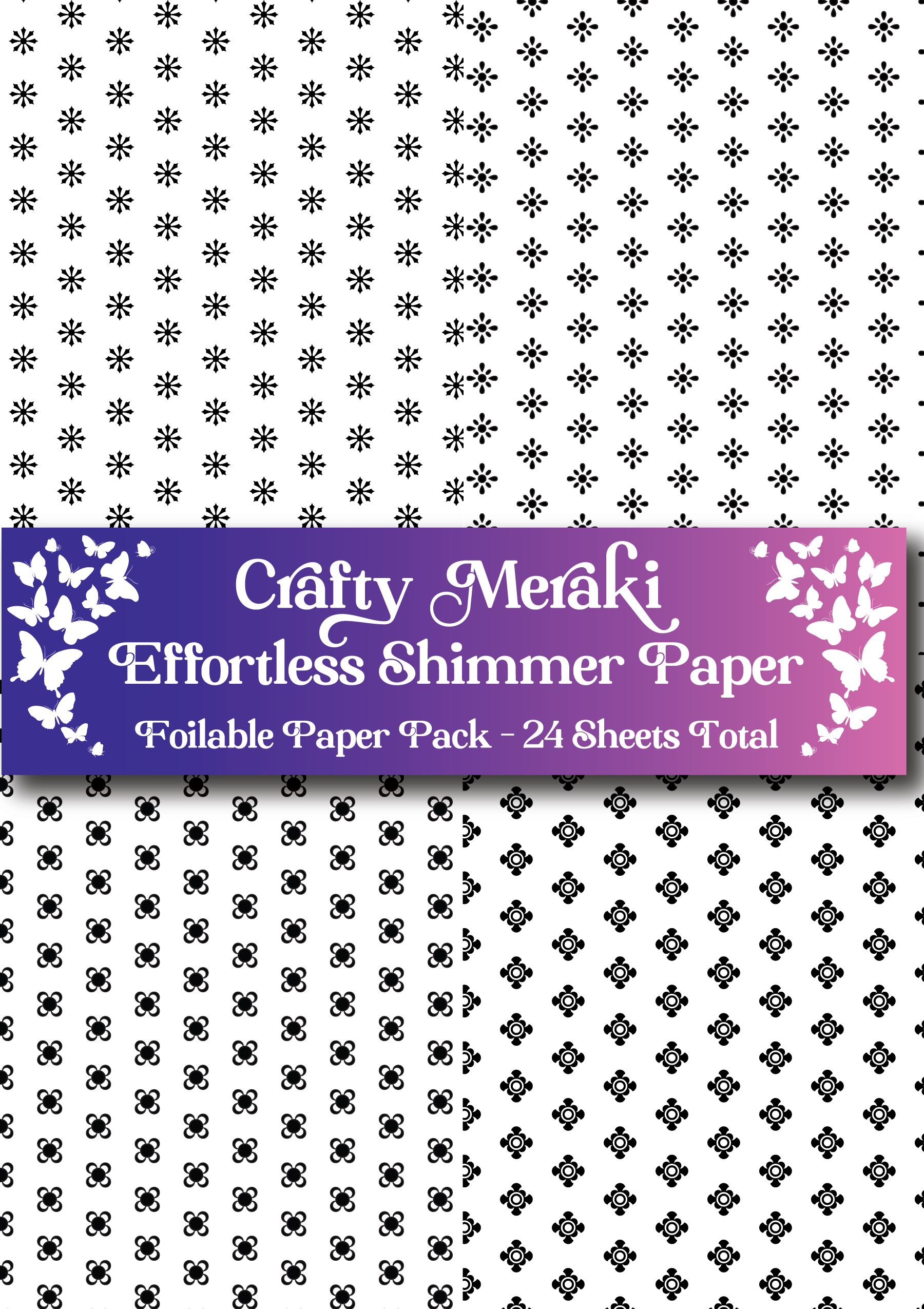 Crafty Meraki Effortless Shimmer Paper - Daisy Delight ESP