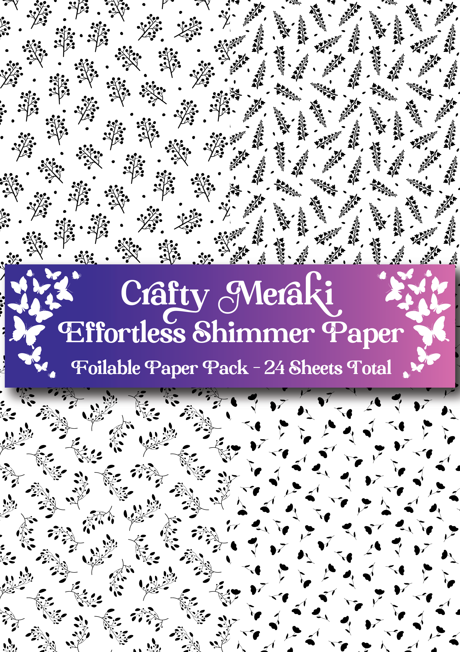 Crafty Meraki Effortless Shimmer Paper - Floral Fusion ESP