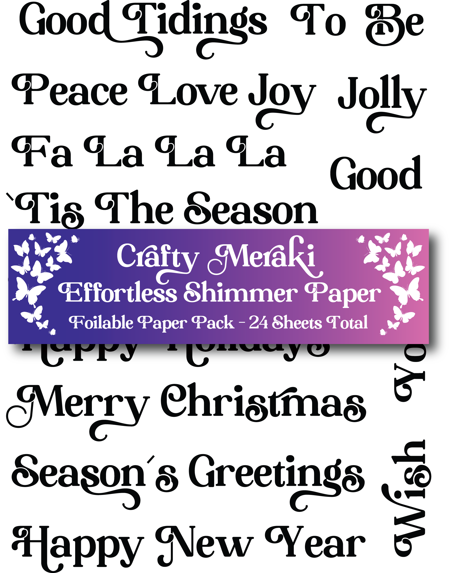 Crafty Meraki Effortless Shimmer Paper - Gilded Holiday Expressions