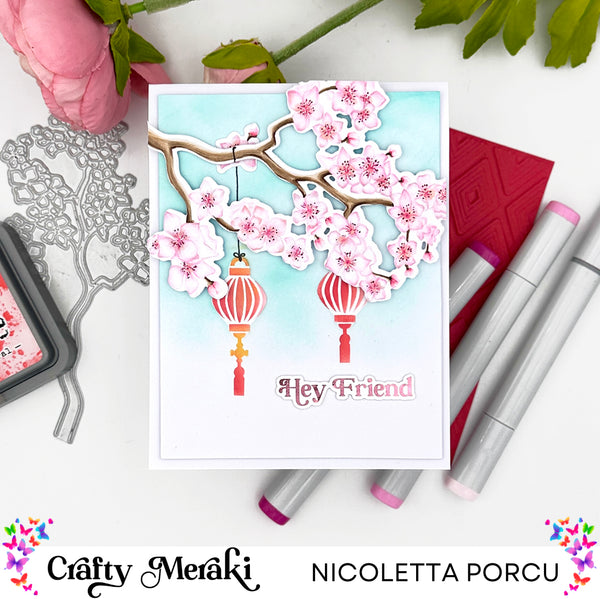 Crafty Meraki Sakura Blossom Press-Tacular Plate