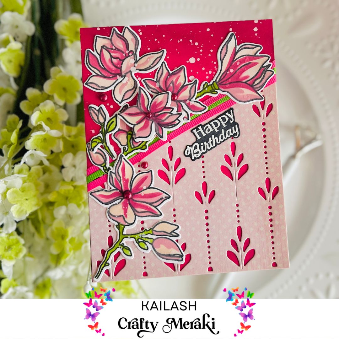 Crafty Meraki Whimsical Magnolias Layering Stencil Set