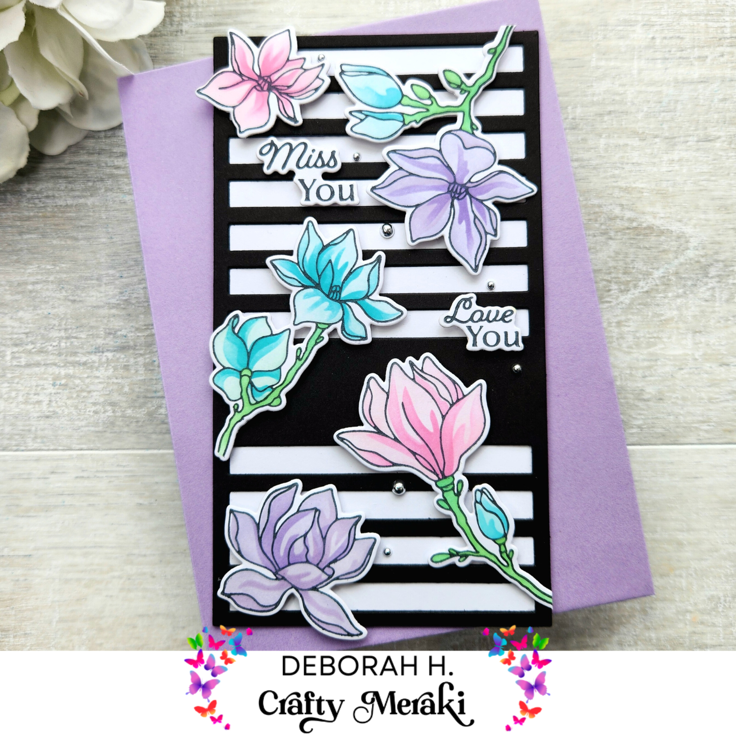 Crafty Meraki Whimsical Magnolias Coordinating Meraki Para-Dies