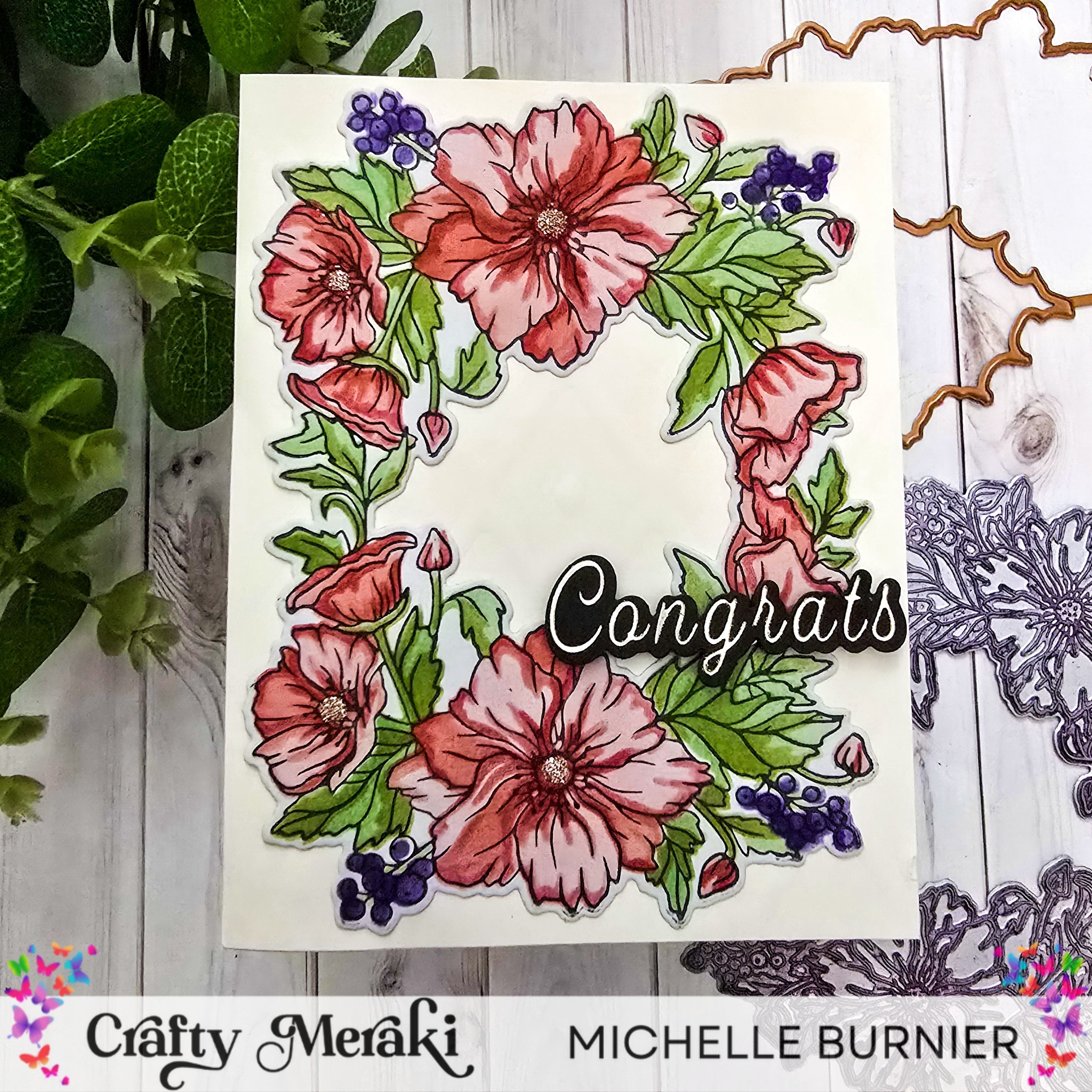 Crafty Meraki Floral Fantasy Coordinating Die Set