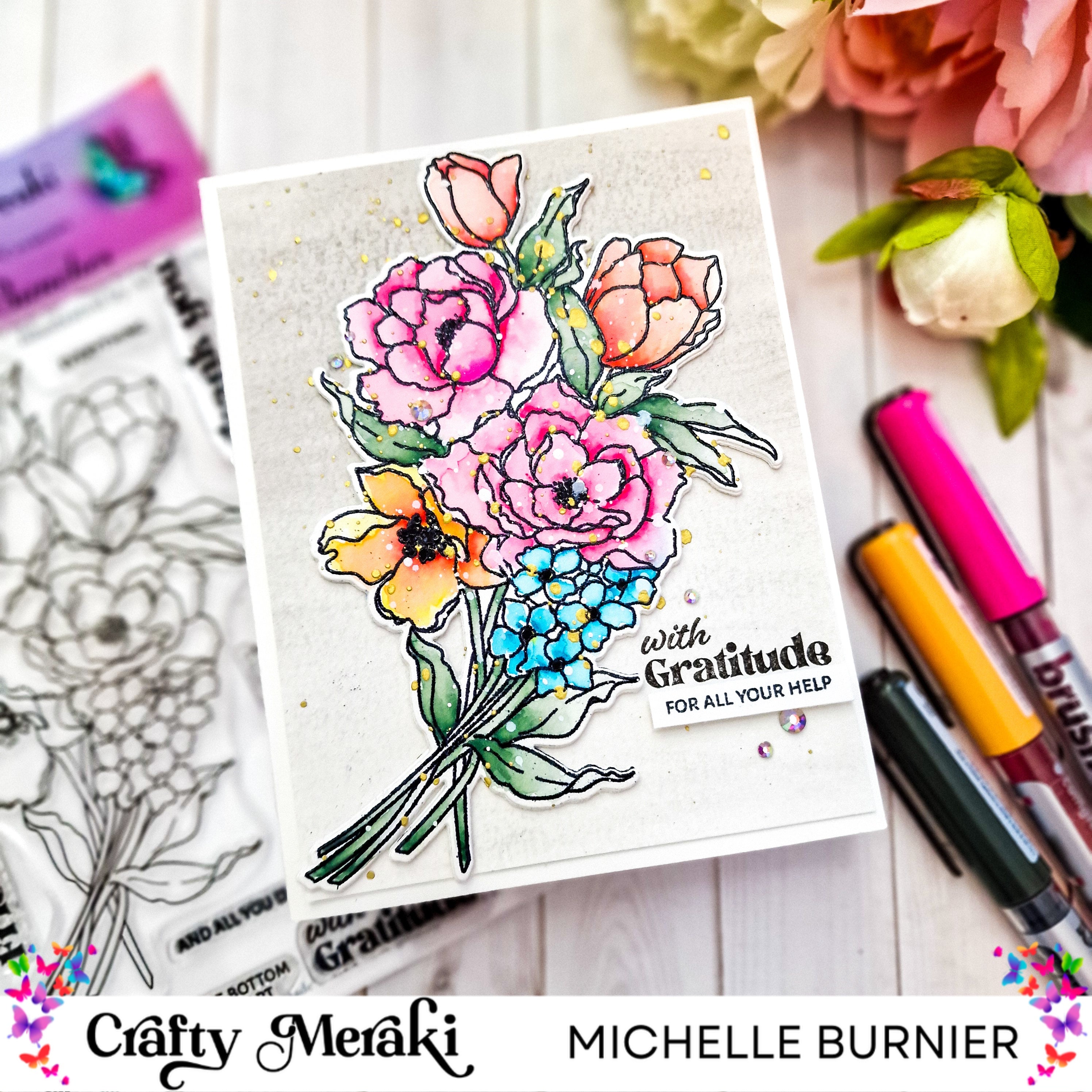 Crafty Meraki Thanks Bunches Coordinating Dies