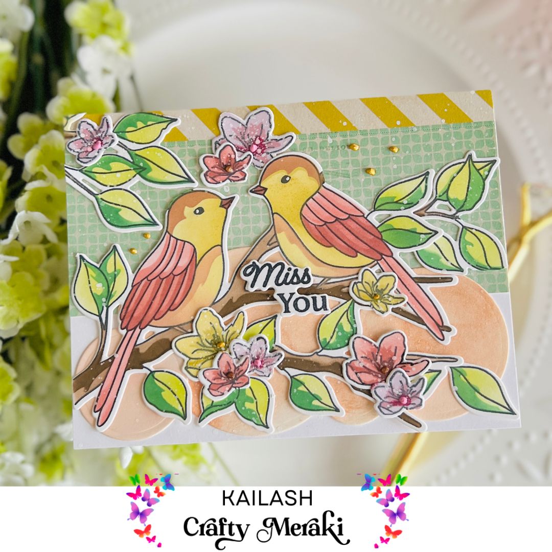 Crafty Meraki Feathered Friends Layering Stencil set