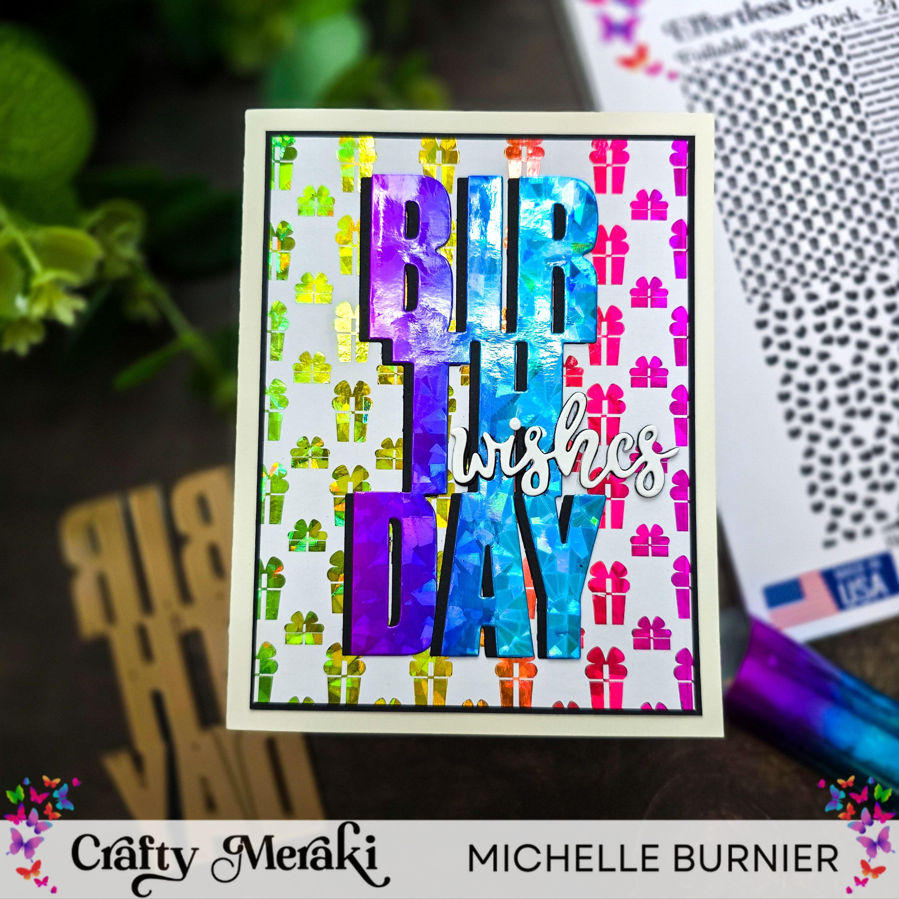 Crafty Meraki Effortless Shimmer Paper - Birthday Party ESP