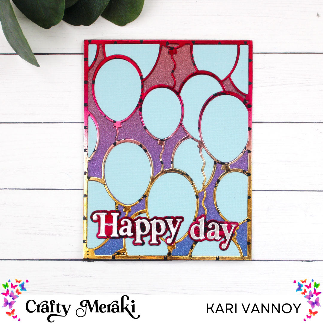 Crafty Meraki Party Balloons Background A2 Para-Dies