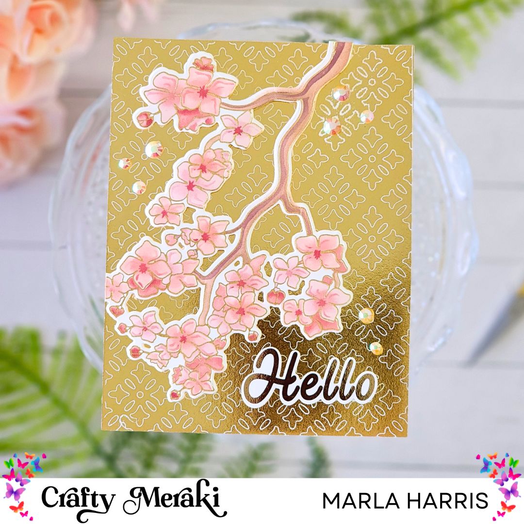 Crafty Meraki Sakura Blossom Press-Tacular Plate