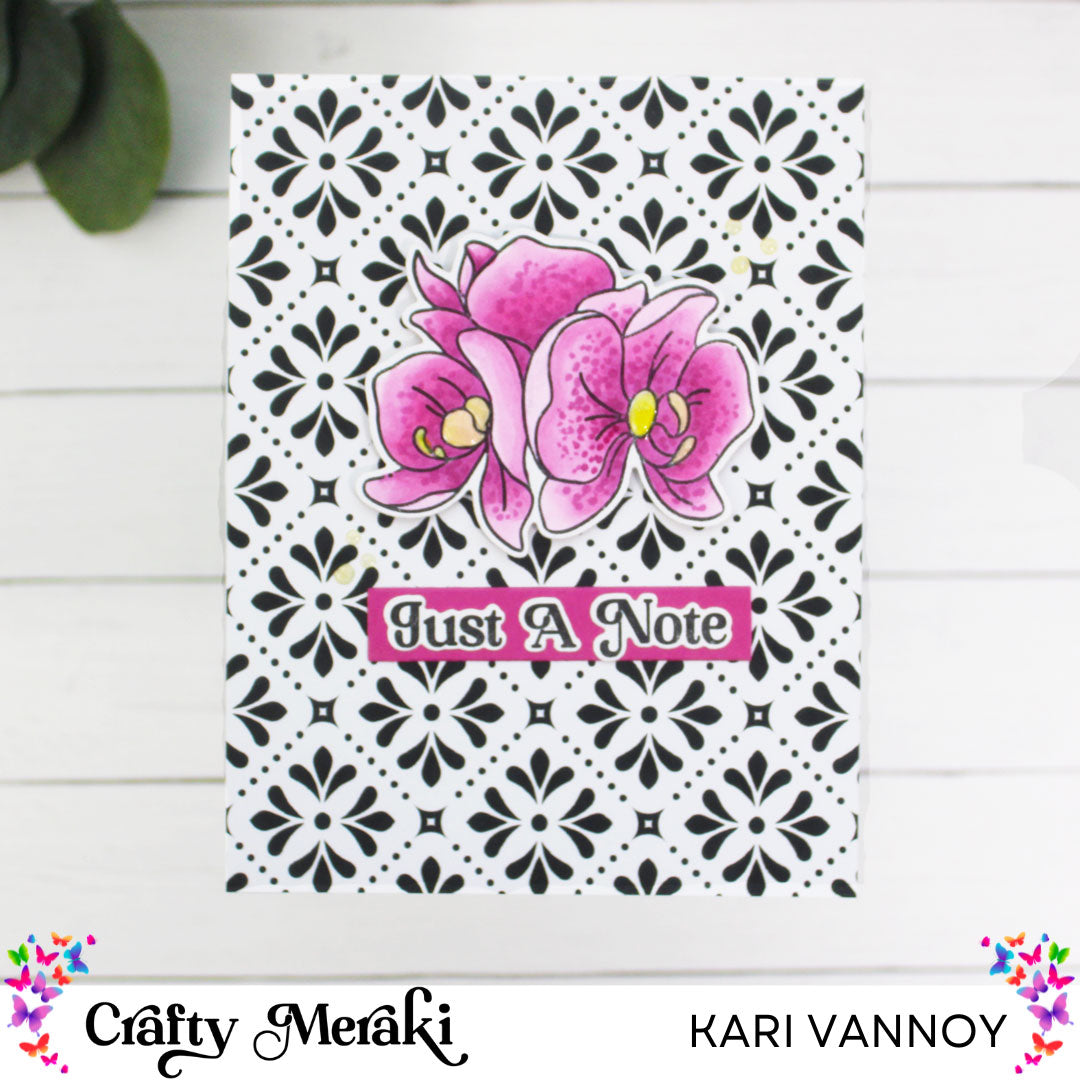 Crafty Meraki Orchid Opulence Stamp Set
