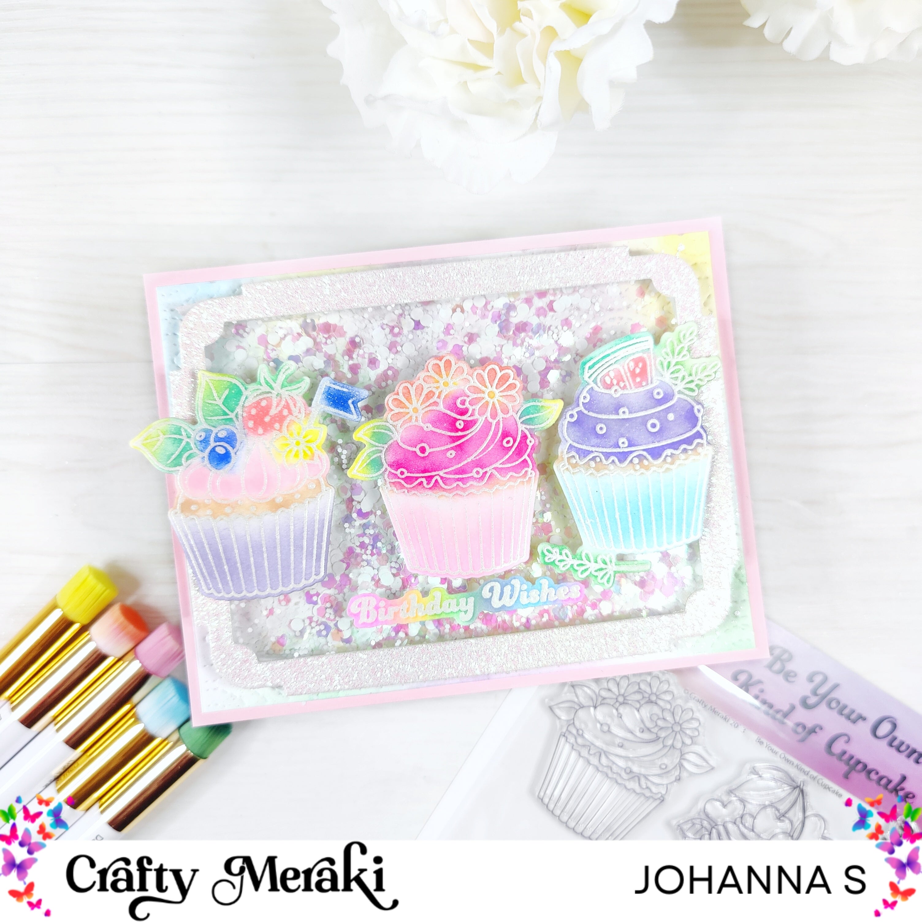 Crafty Meraki Be Your Own Kind of Cupcake Stamp set