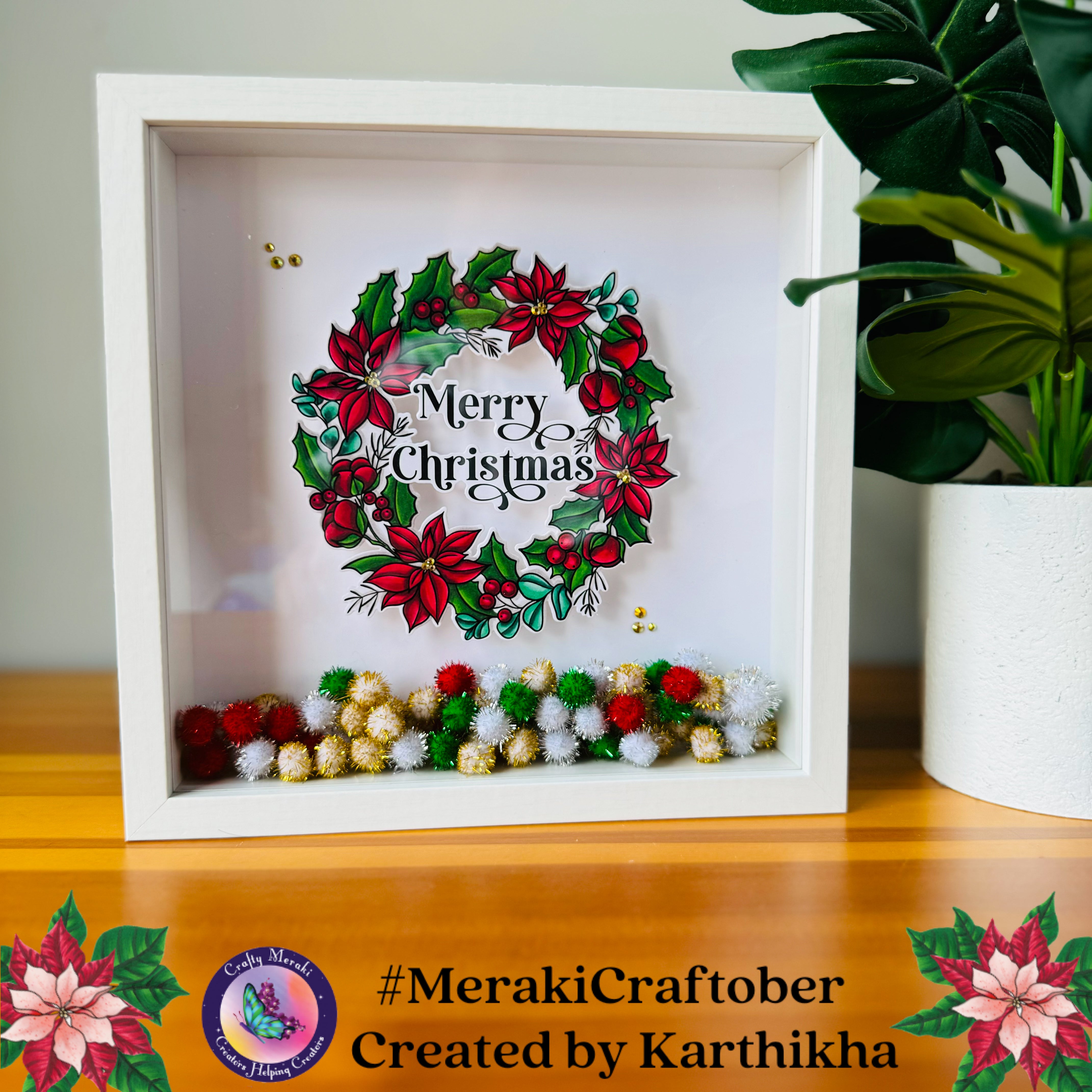 Crafty Meraki Festive Flora Wreath Coordinating Die