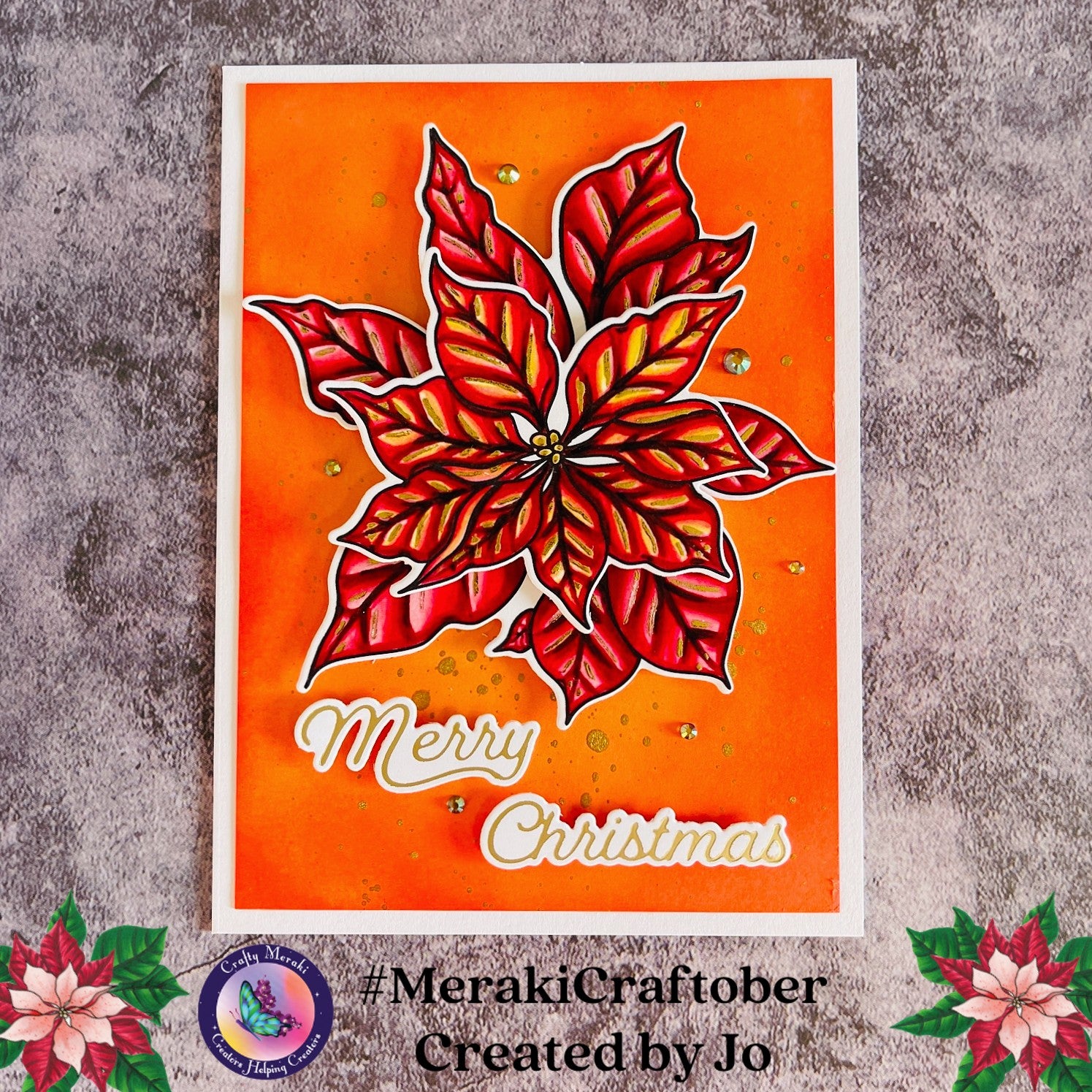 Crafty Meraki Gilded Holiday Greetings Hot Foil Plate