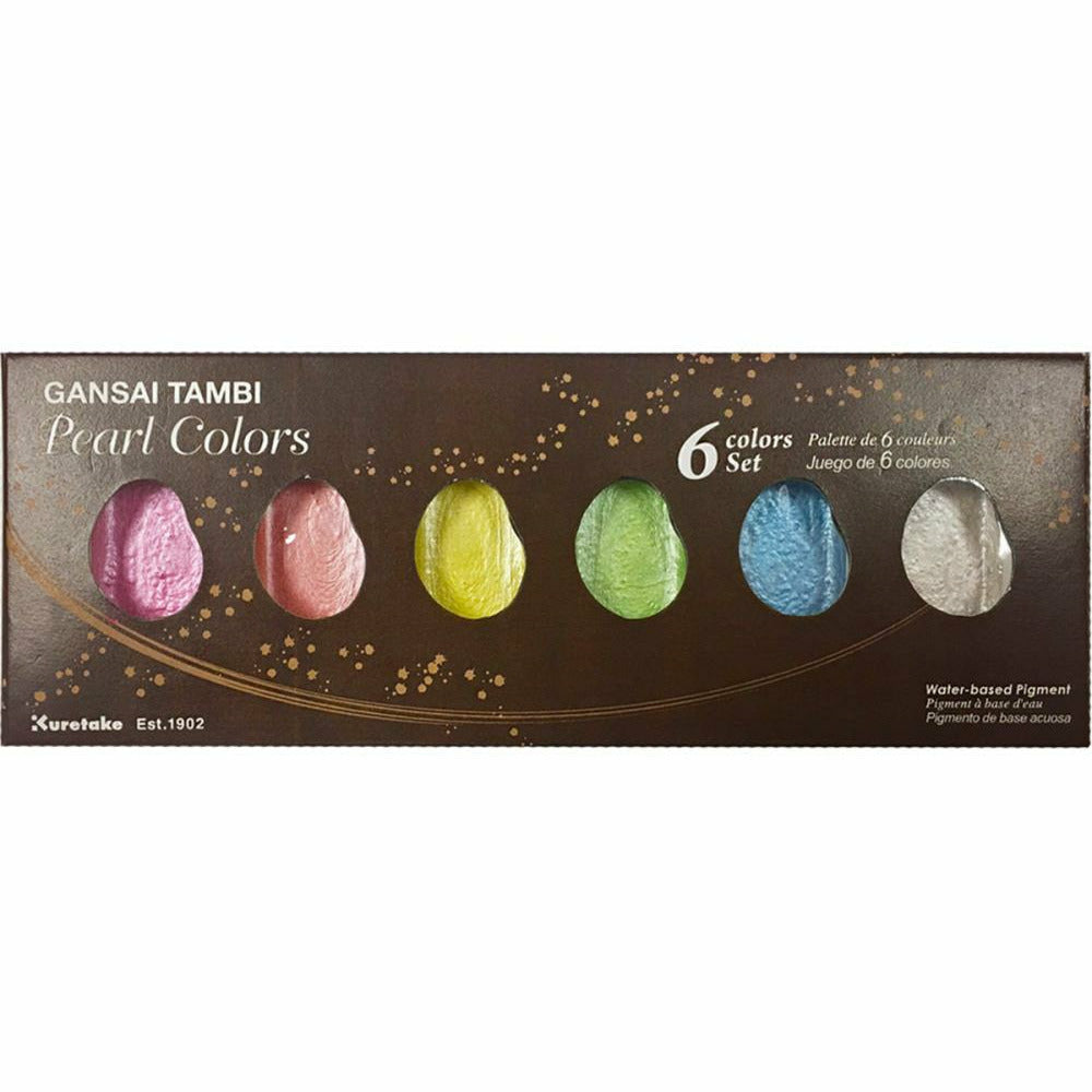 Kuretake Gansai Tambi  Pearl Colors 6 pc Set