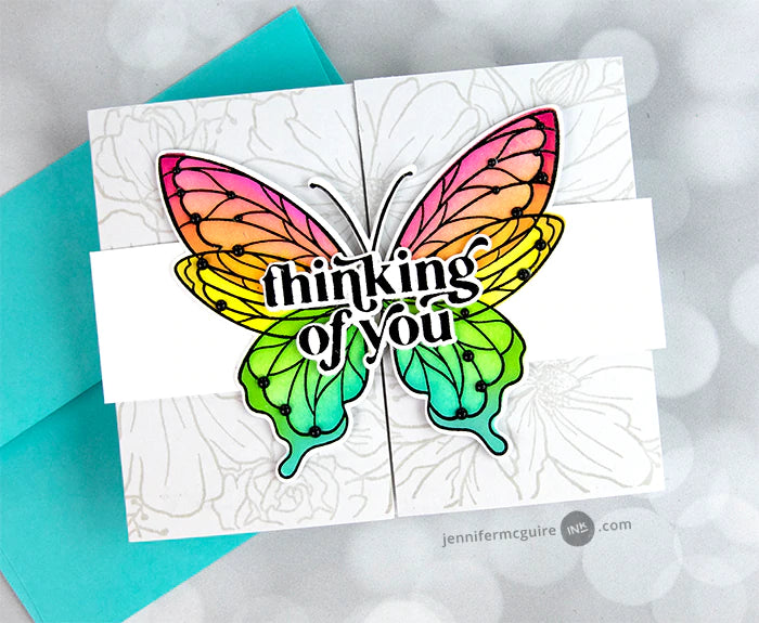 Pinkfresh Studio butterflies stencil set - Crafty Meraki