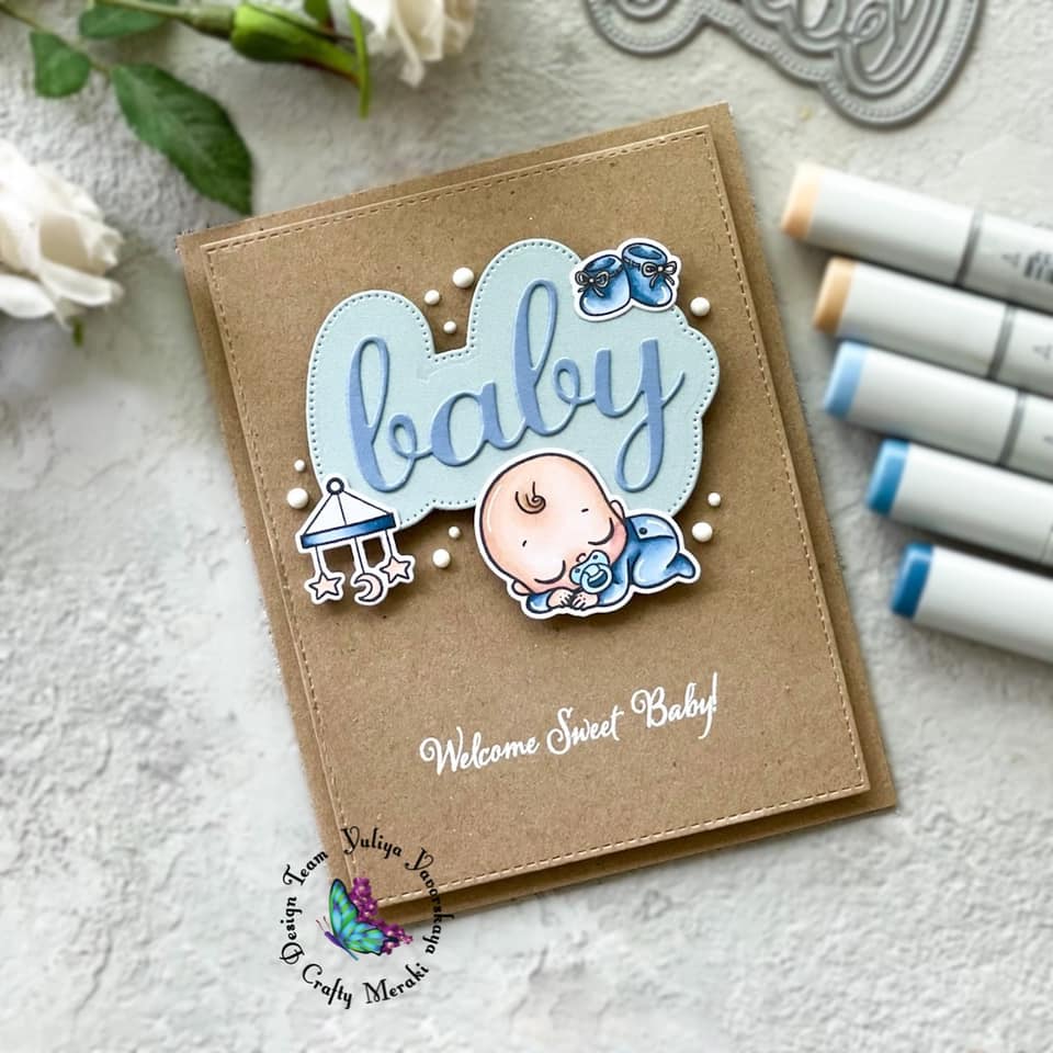 Crafty Meraki baby Shadow Word die - Crafty Meraki