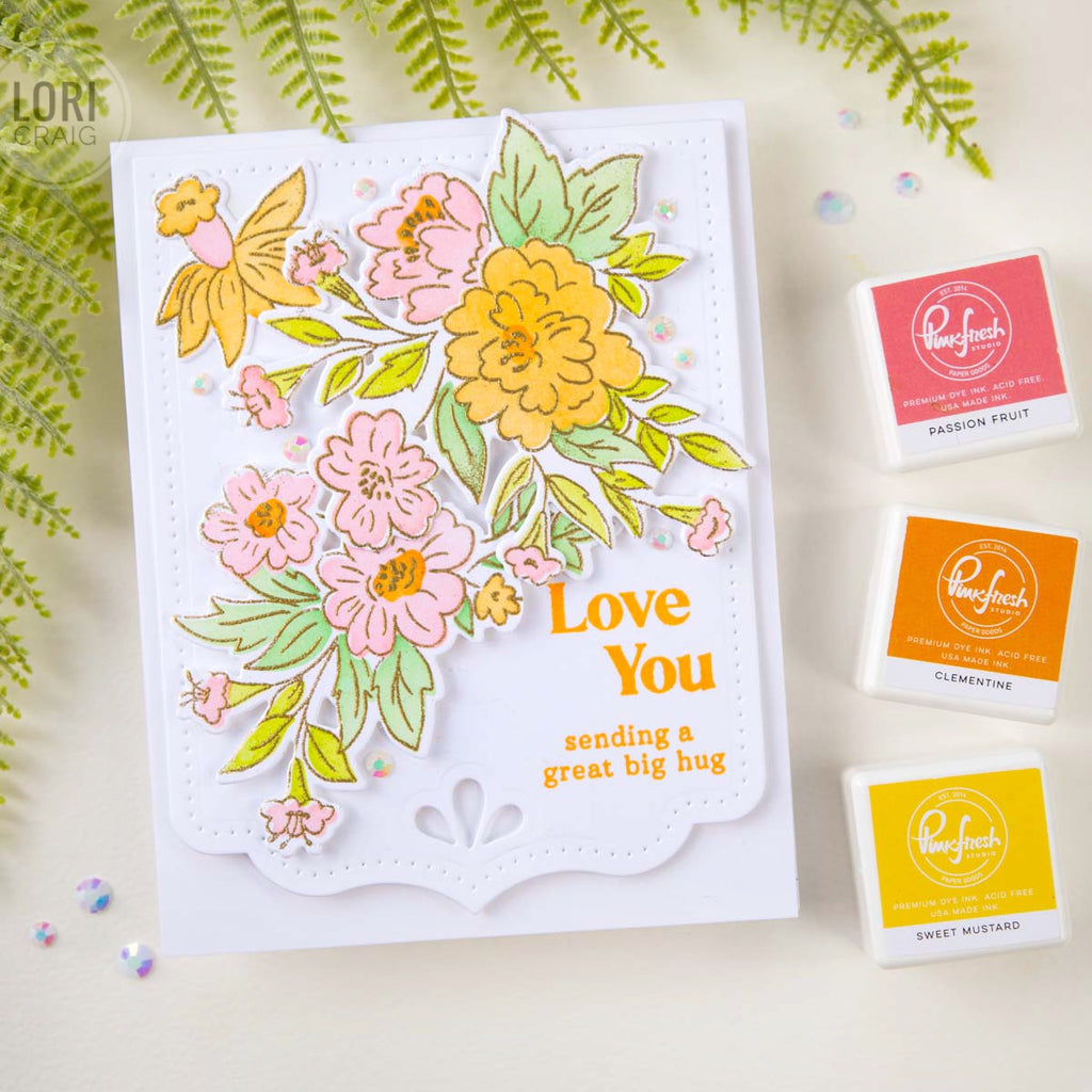 Pinkfresh Studio Lovely Blooms Choose Happy Patterned Paper