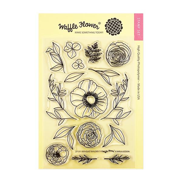 Waffle Flower Bouquet Builder 7 Stamp Set - Crafty Meraki