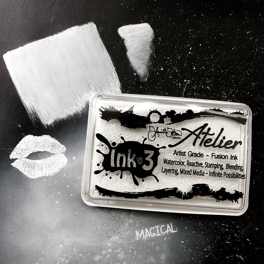 Inkon3 Atelier Shark Tooth White ~ Artist Grade Fusion Ink Pad - Crafty Meraki