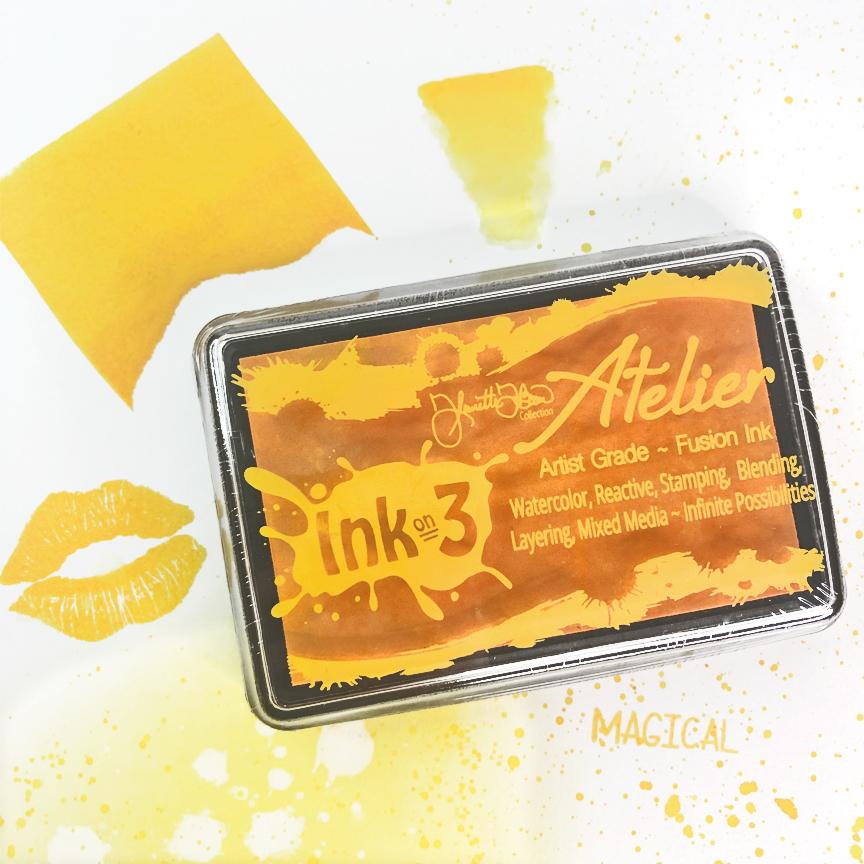 Inkon3 Atelier Bee Sting Yellow ~ Artist Grade Fusion Ink Pad - Crafty Meraki
