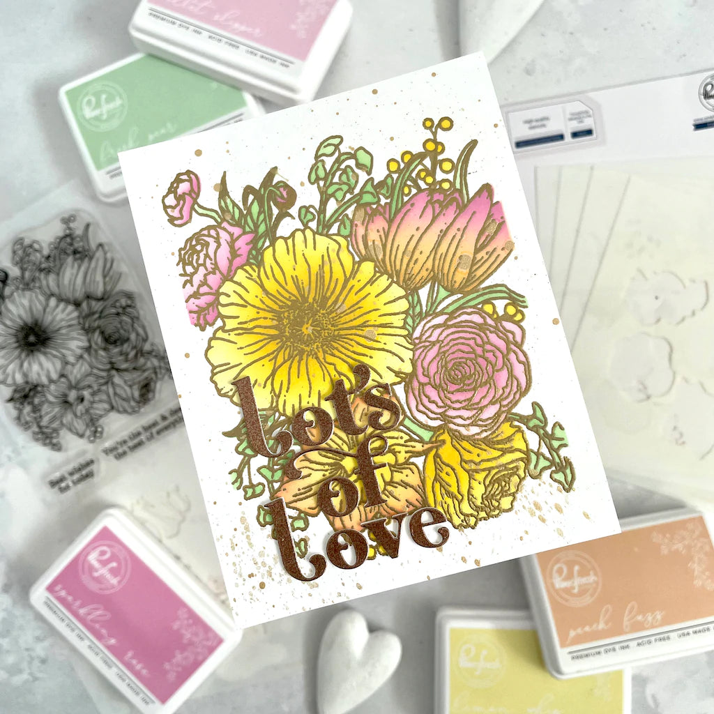 Pinkfresh Studio Best of everything floral stencil - Crafty Meraki